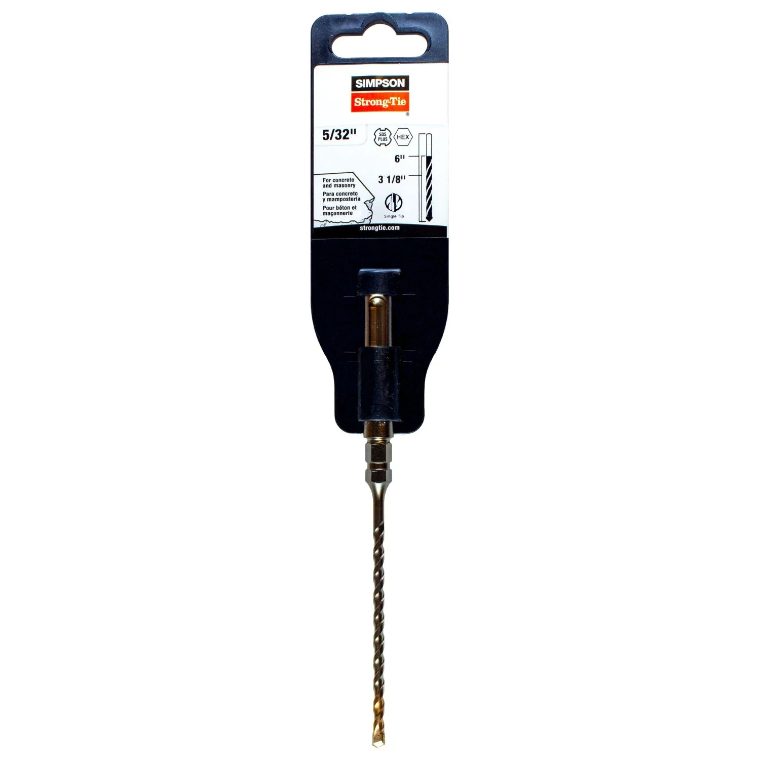 Simpson Strong-Tie MDPL01506H 5/32-in. x 6-in. SDS-plus Shank Titen Turbo Screw Drill Bit/Driver - Image 2