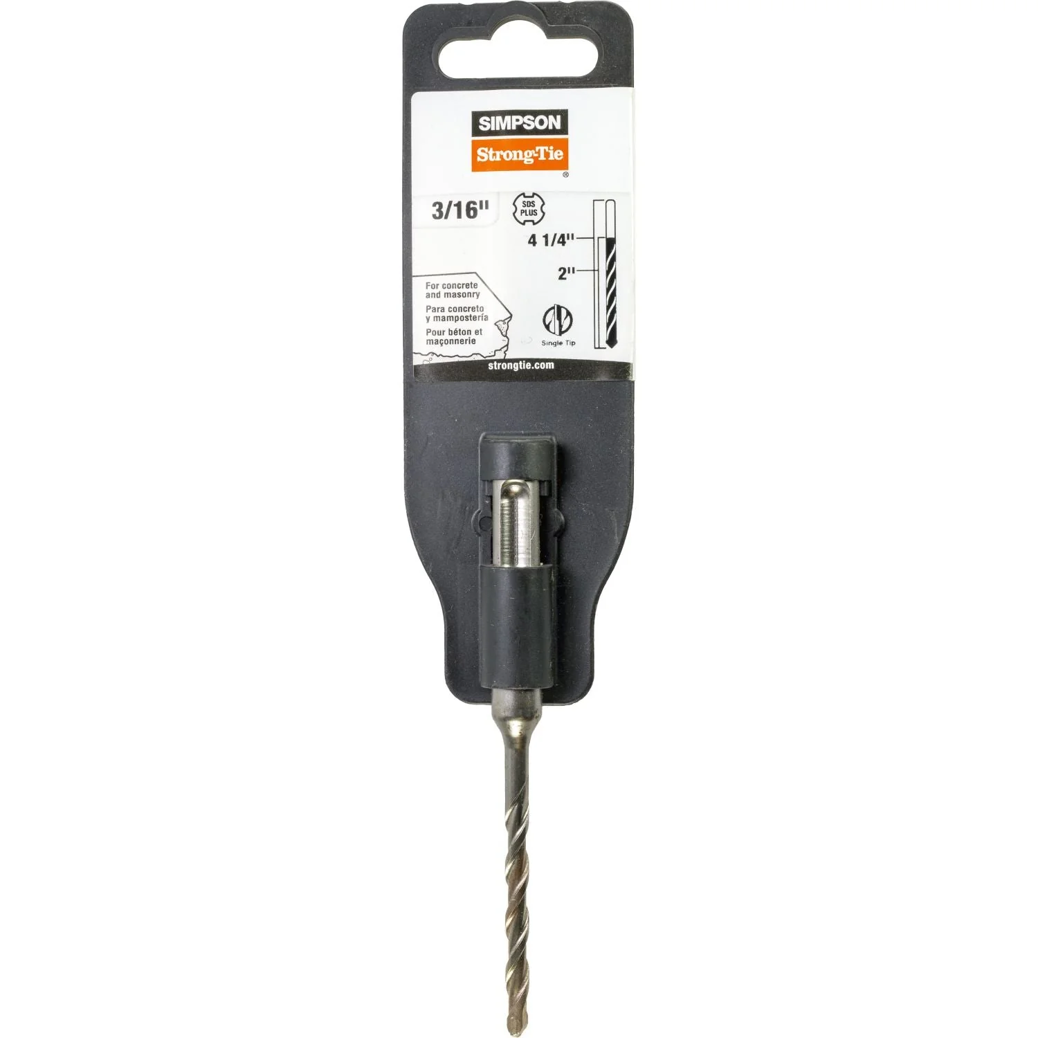 Simpson Strong-Tie MDPL01804 3/16-in. x 4-1/4-in. SDS-plus Shank Drill Bit - Image 2
