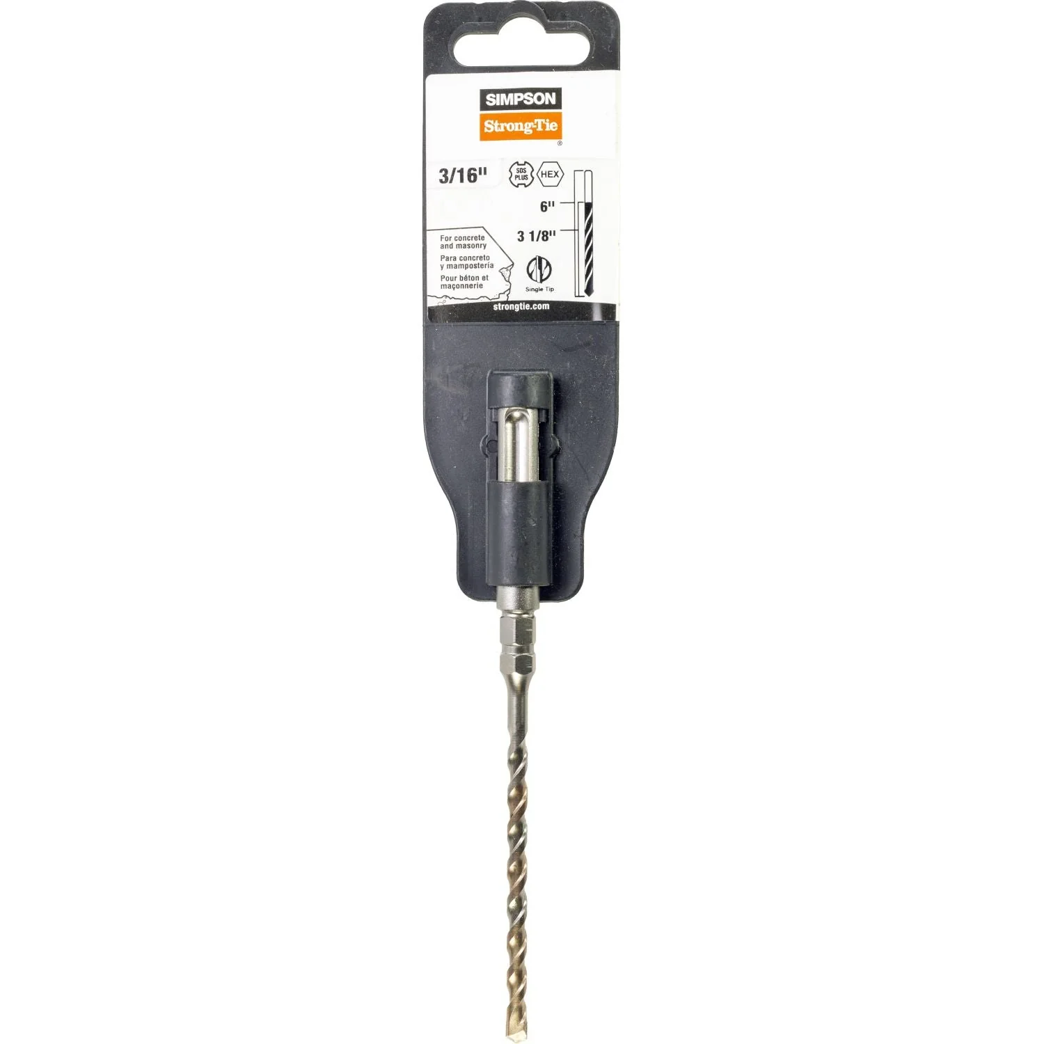 Simpson Strong-Tie MDPL01806H 3/16-in. x 6-in. SDS-plus Titen Screw Drill Bit/Driver - Image 2