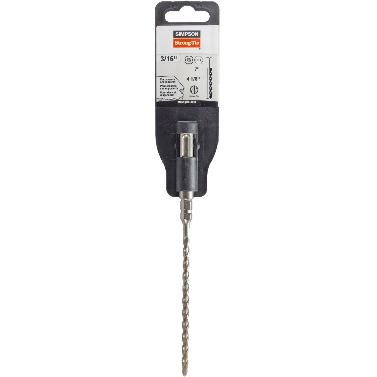 Simpson Strong-Tie MDPL01807H 3/16-in. x 7-in. SDS-plus Titen Screw Drill Bit/Driver - Image 2