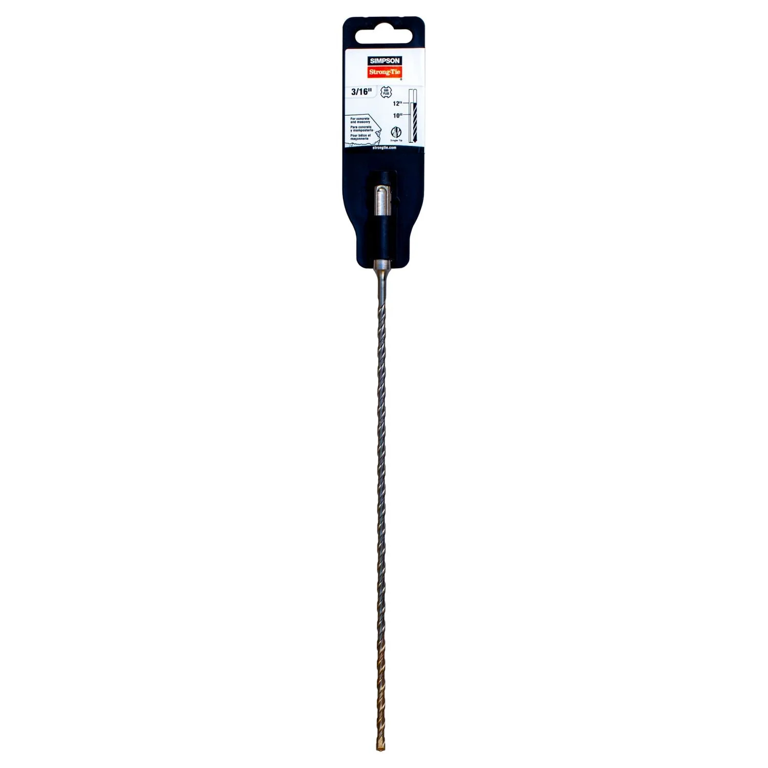 Simpson Strong-Tie MDPL02512S 1/4-in. x 12-in. SDS-plus Shank Solid-Tip Carbide Drill Bit - Image 2