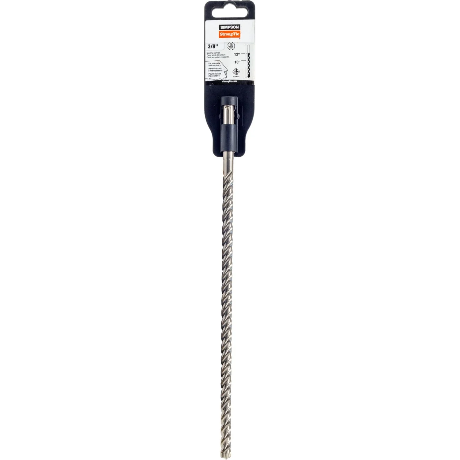 Simpson Strong-Tie MDPL03712S 3/8-in. x 12-1/4-in. SDS-plus Shank Solid-Tip Carbide Drill Bit - Image 2