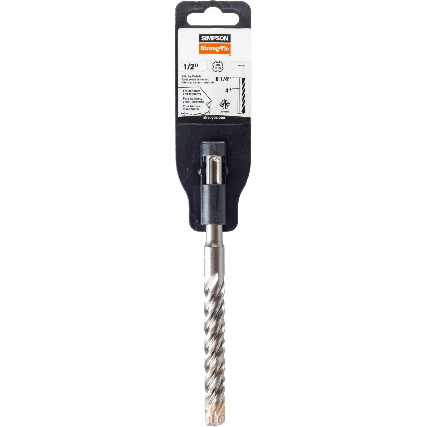 Simpson Strong-Tie MDPL05006S 1/2-in. x 6-1/4-in. SDS-plus Shank Solid-Tip Carbide Drill Bit - Image 2