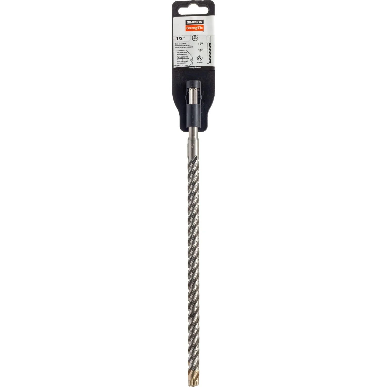 Simpson Strong-Tie MDPL05012S 1/2-in. x 12-1/4-in. SDS-plus Shank Solid-Tip Carbide Drill Bit - Image 2