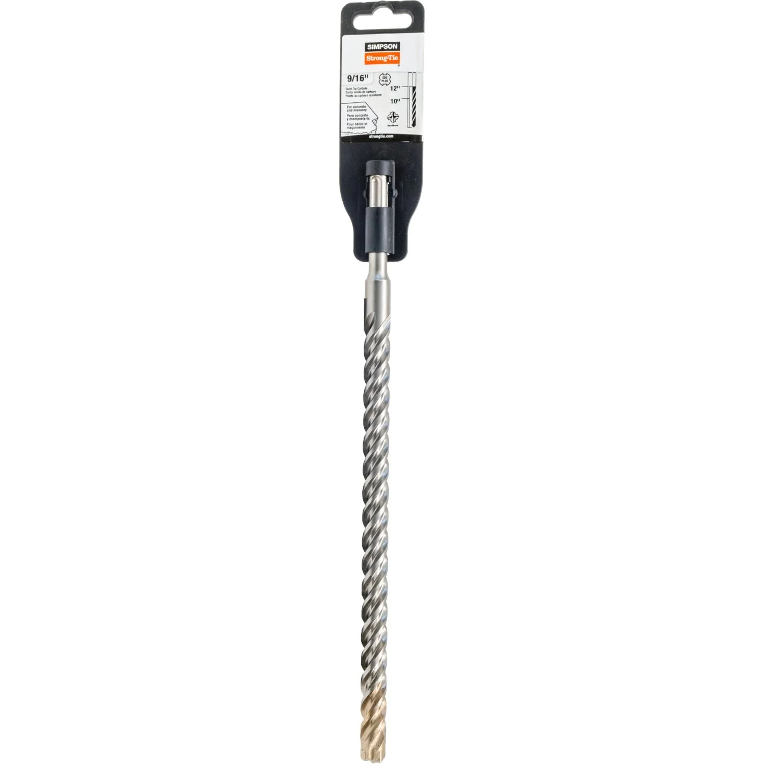 Simpson Strong-Tie MDPL05612S 9/16-in. x 12-in. SDS-plus Shank Solid-Tip Carbide Drill Bit - Image 2