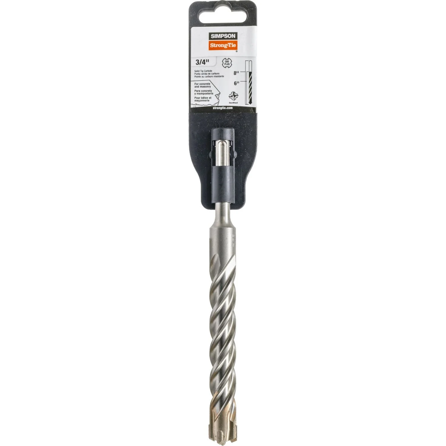 Simpson Strong-Tie MDPL07508Q 3/4-in. x 8-in. SDS-plus Quad-Head Shank Drill Bit - Image 2