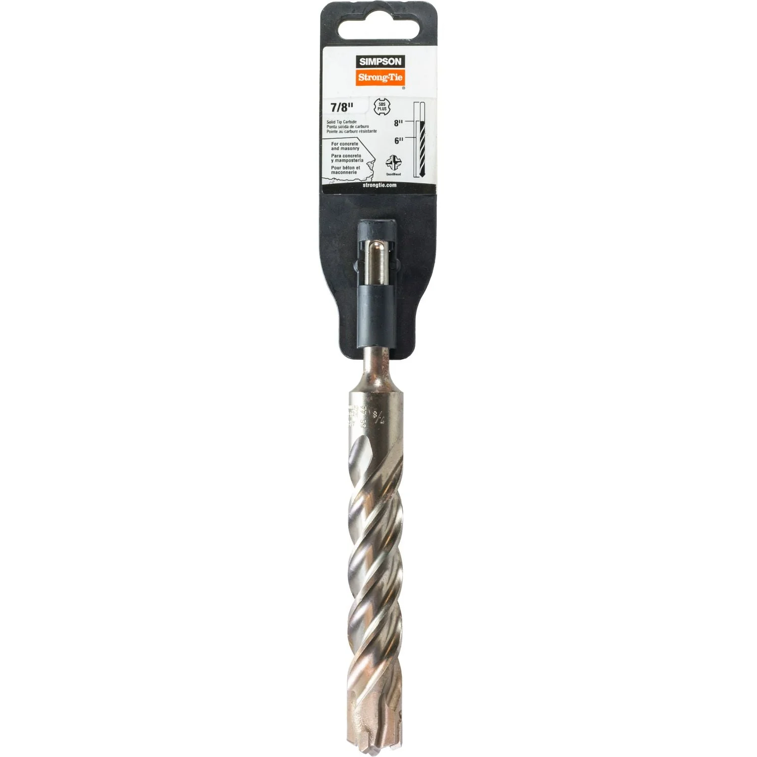 Simpson Strong-Tie MDPL08708Q 7/8-in. x 8-in. SDS-plus Quad-Head Shank Drill Bit - Image 2
