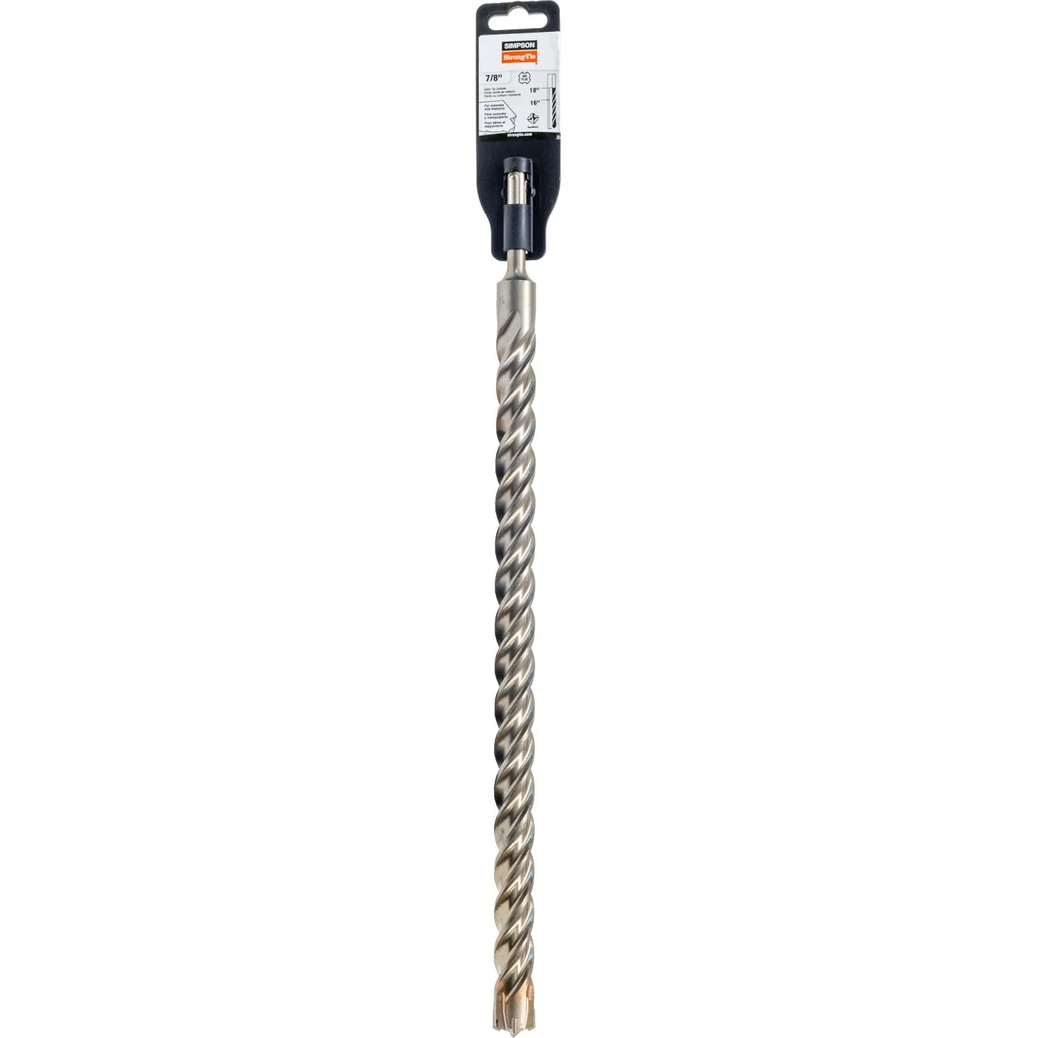 Simpson Strong-Tie MDPL08718Q 7/8-in. x 18-in. SDS-plus Quad-Head Shank Drill Bit - Image 2