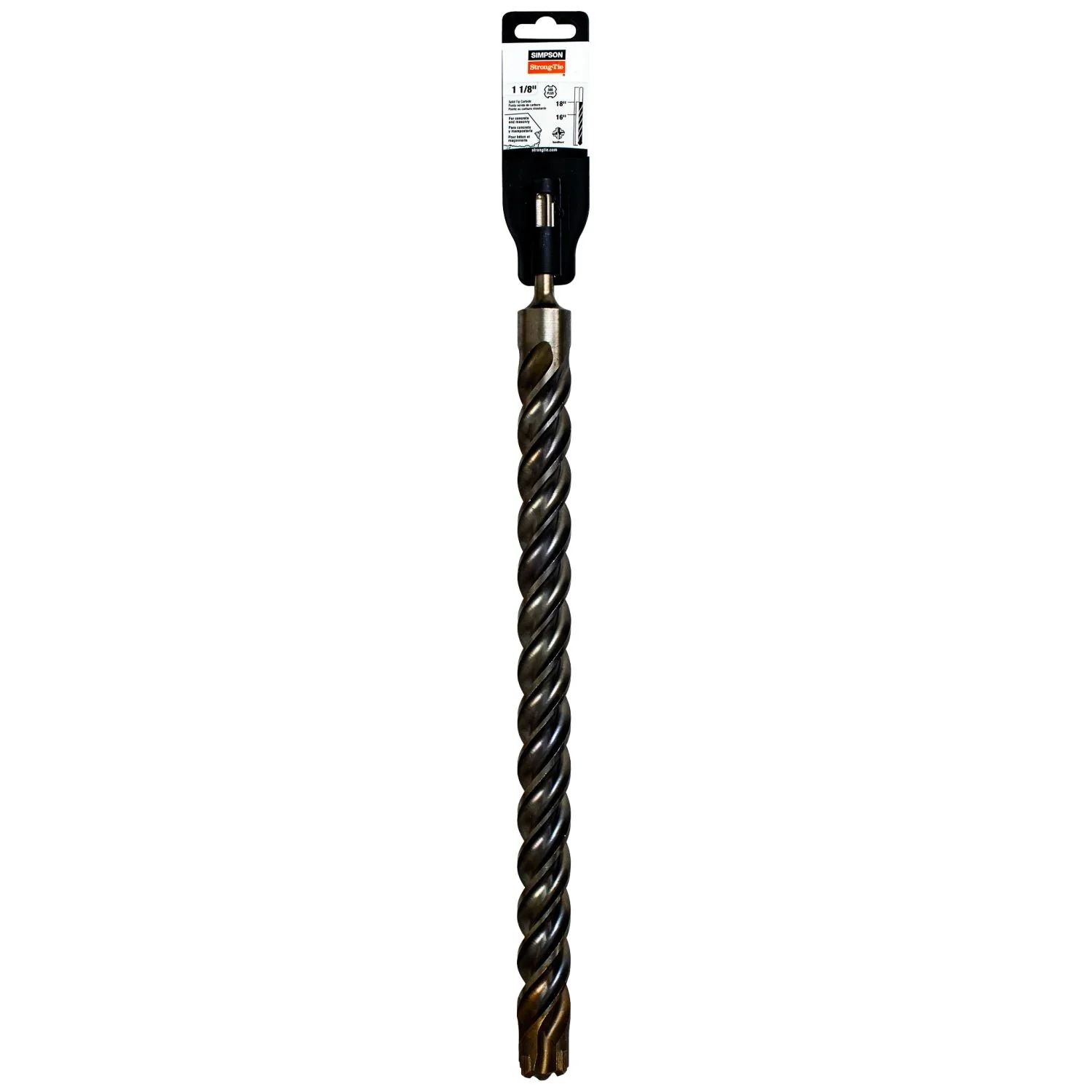 Simpson Strong-Tie MDPL11218Q 1-1/8-in. x 18-in. SDS-plus Quad-Head Shank Drill Bit - Image 2