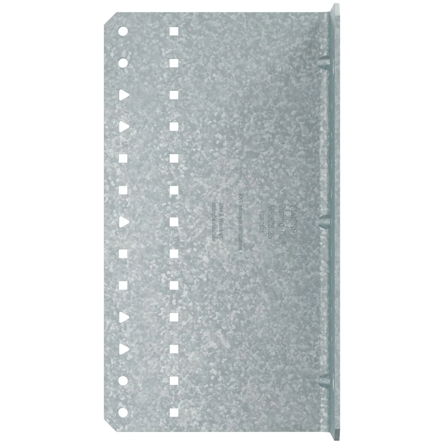 Simpson Strong-Tie 2-in. x 4-1/2-in. x 8-1/4-in. 12-Gauge Galvanized Steel-Joist Connector, 15-Pack (MSJC8.25-R15) - Image 2