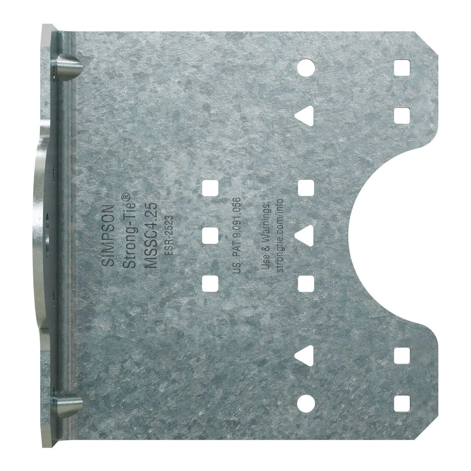 Simpson Strong-Tie MSSC4.25-R50 MSSC 4-1/4-in. 12-Gauge Galvanized Steel-Stud Clip, 50-Pack - Image 3