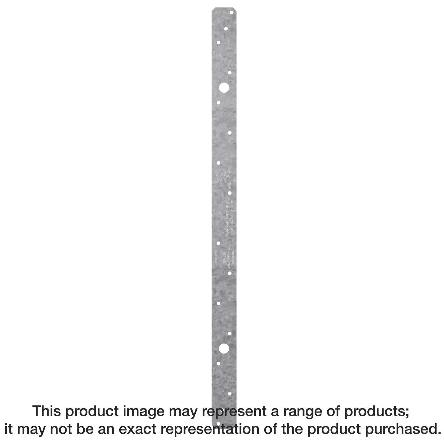 Simpson Strong-Tie MSTA12SS MSTA 12-in. 18-Gauge Stainless-Steel Medium Strap Tie - Image 1