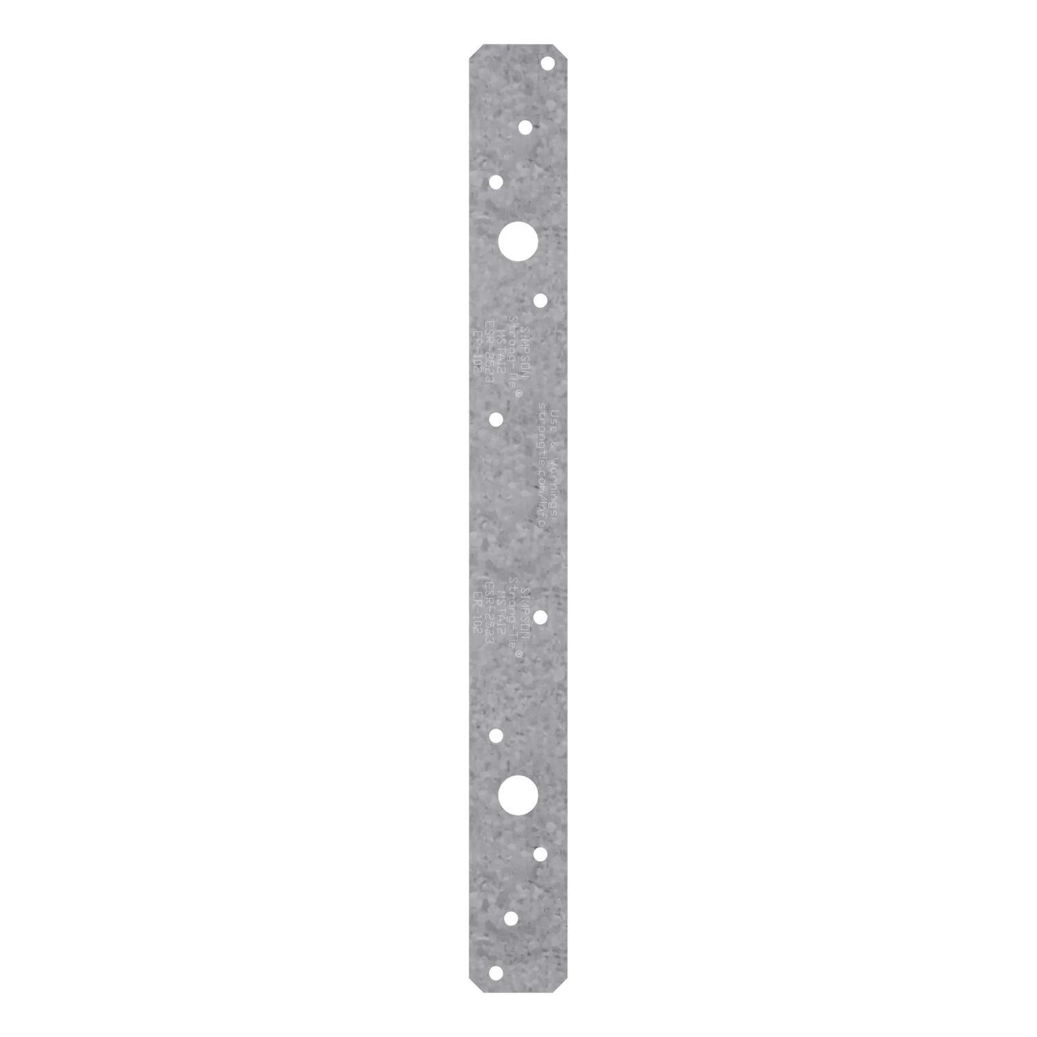 Simpson Strong-Tie MSTA12 MSTA 12-in. 18-Gauge Galvanized Medium Strap Tie - Image 3