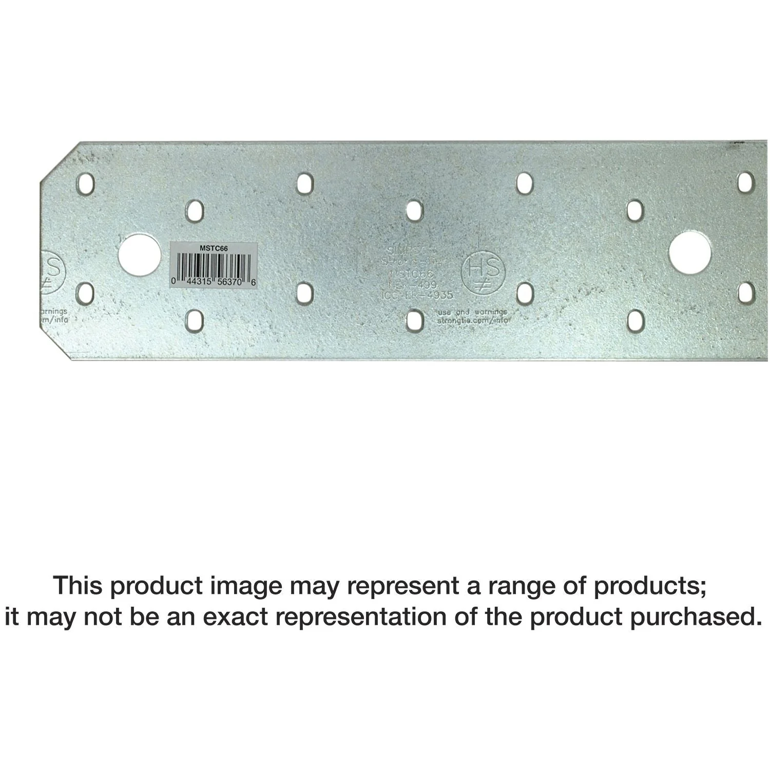 Simpson Strong-Tie MSTC66 MSTC 65-3/4-in. 14-Gauge Galvanized Medium Strap - Image 1
