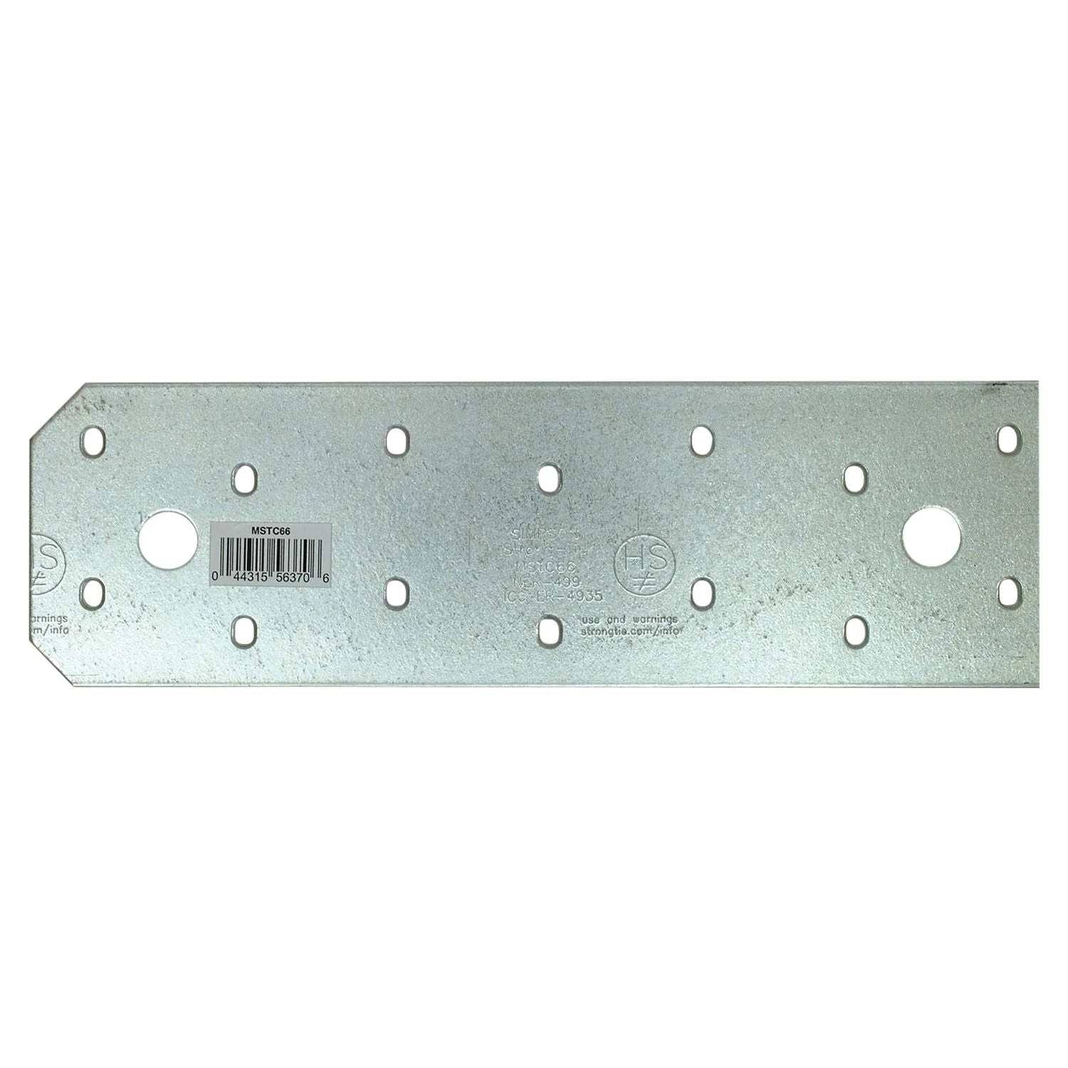 Simpson Strong-Tie MSTC66 MSTC 65-3/4-in. 14-Gauge Galvanized Medium Strap - Image 3