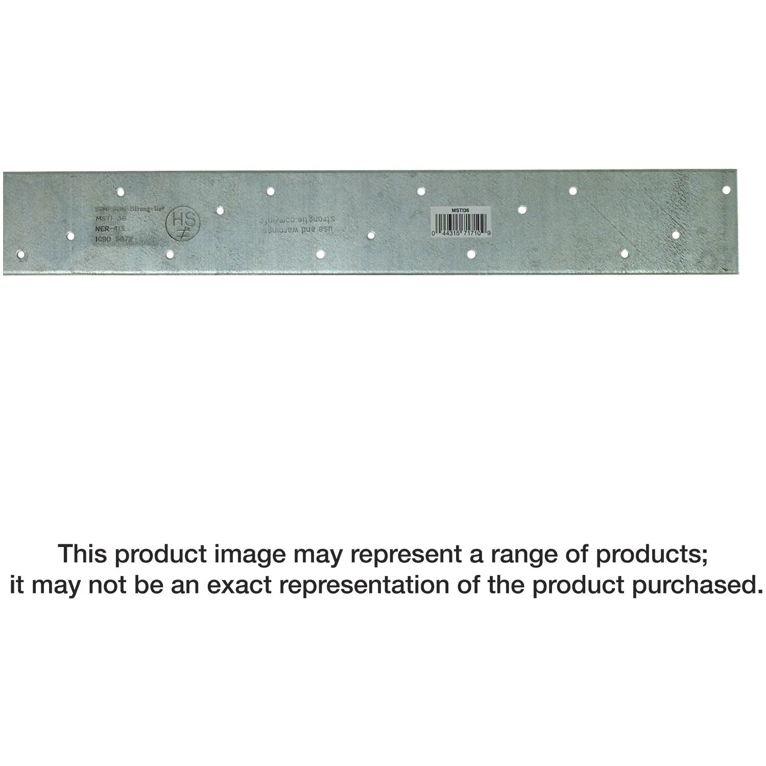 Simpson Strong-Tie MSTI36 MSTI 36-in. 12-Gauge Galvanized Medium Strap Tie - Image 1