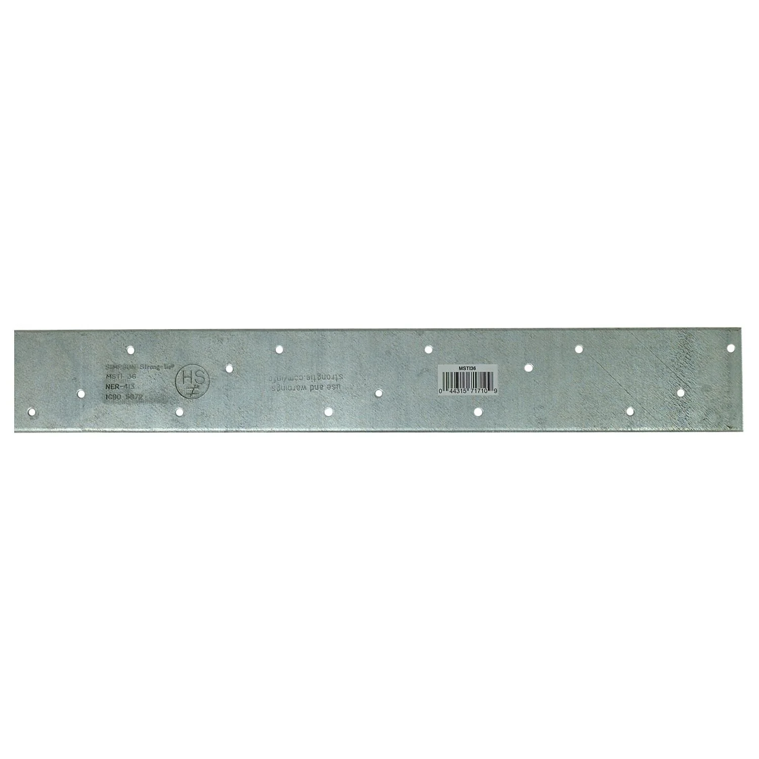 Simpson Strong-Tie MSTI36 MSTI 36-in. 12-Gauge Galvanized Medium Strap Tie - Image 3