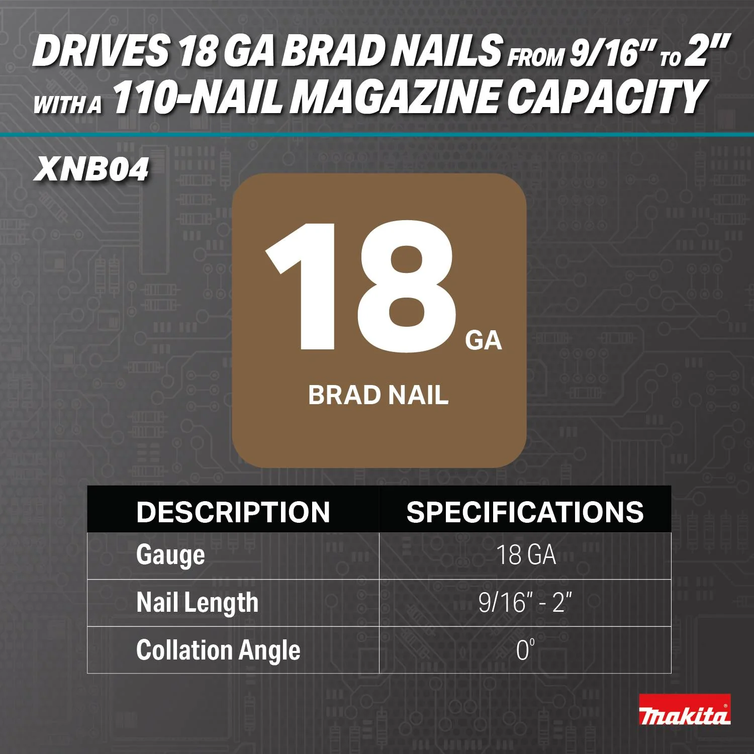 Makita XNB04Z 18V LXT Brushless Cordless 2-in. 18-Gauge Brad Nailer, Tool Only - Image 3