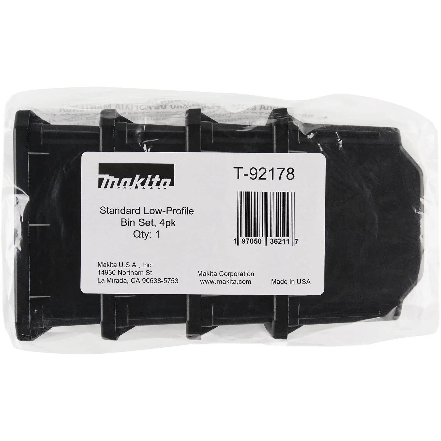 Makita T-92178 MAKTRAK Organizer Bin Set, Low-Profile Standard, 4-Pack - Image 3