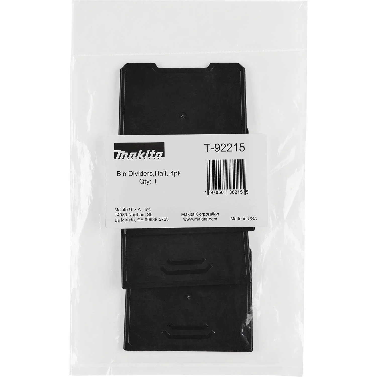 Makita T-92215 MAKTRAK Bin Dividers, Half Standard, 4-Pack - Image 2