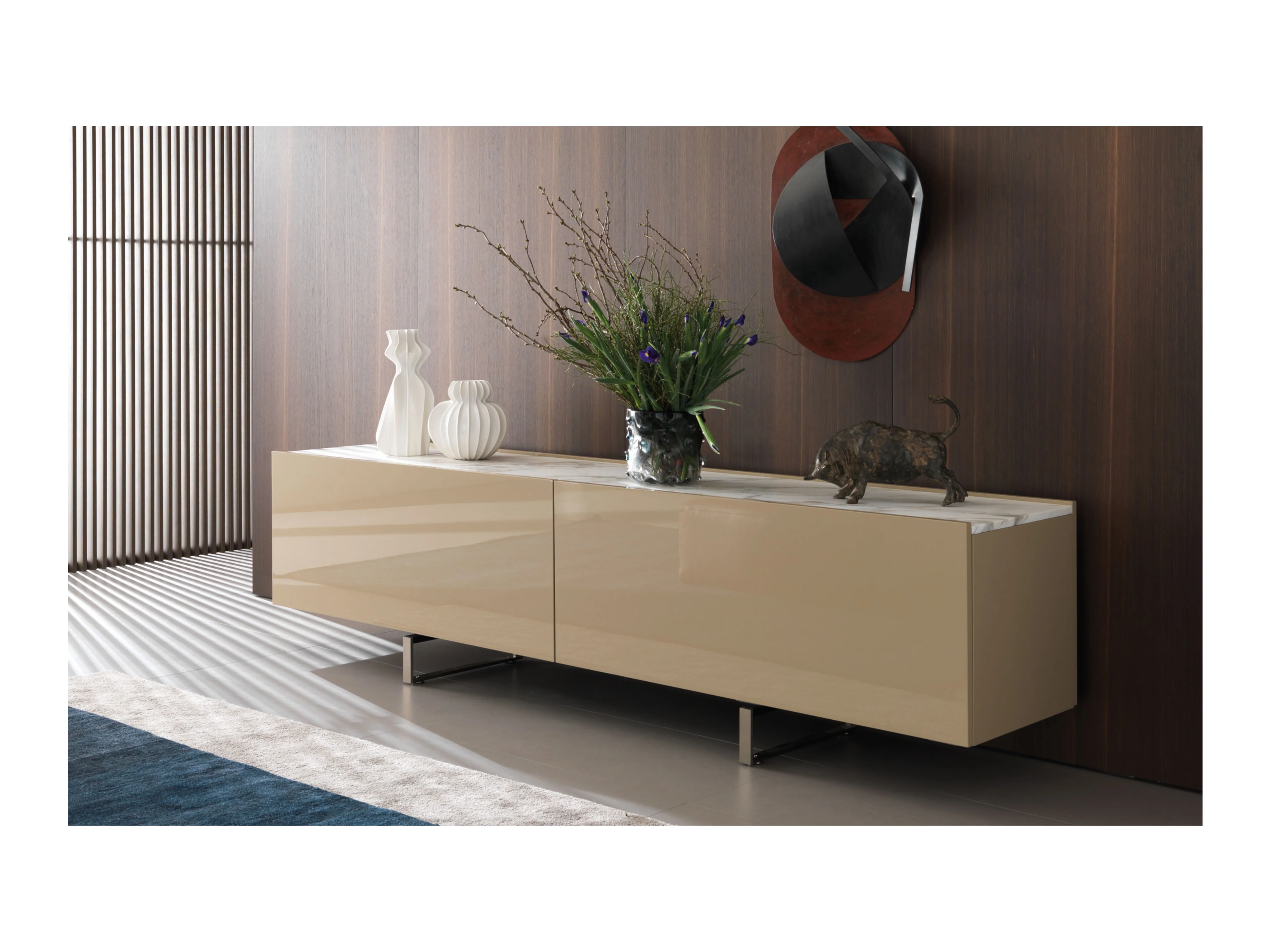 MISURAEMME | SQUARE SIDEBOARD WITH SLIDING DOORS | $11,502.28 - Image 2