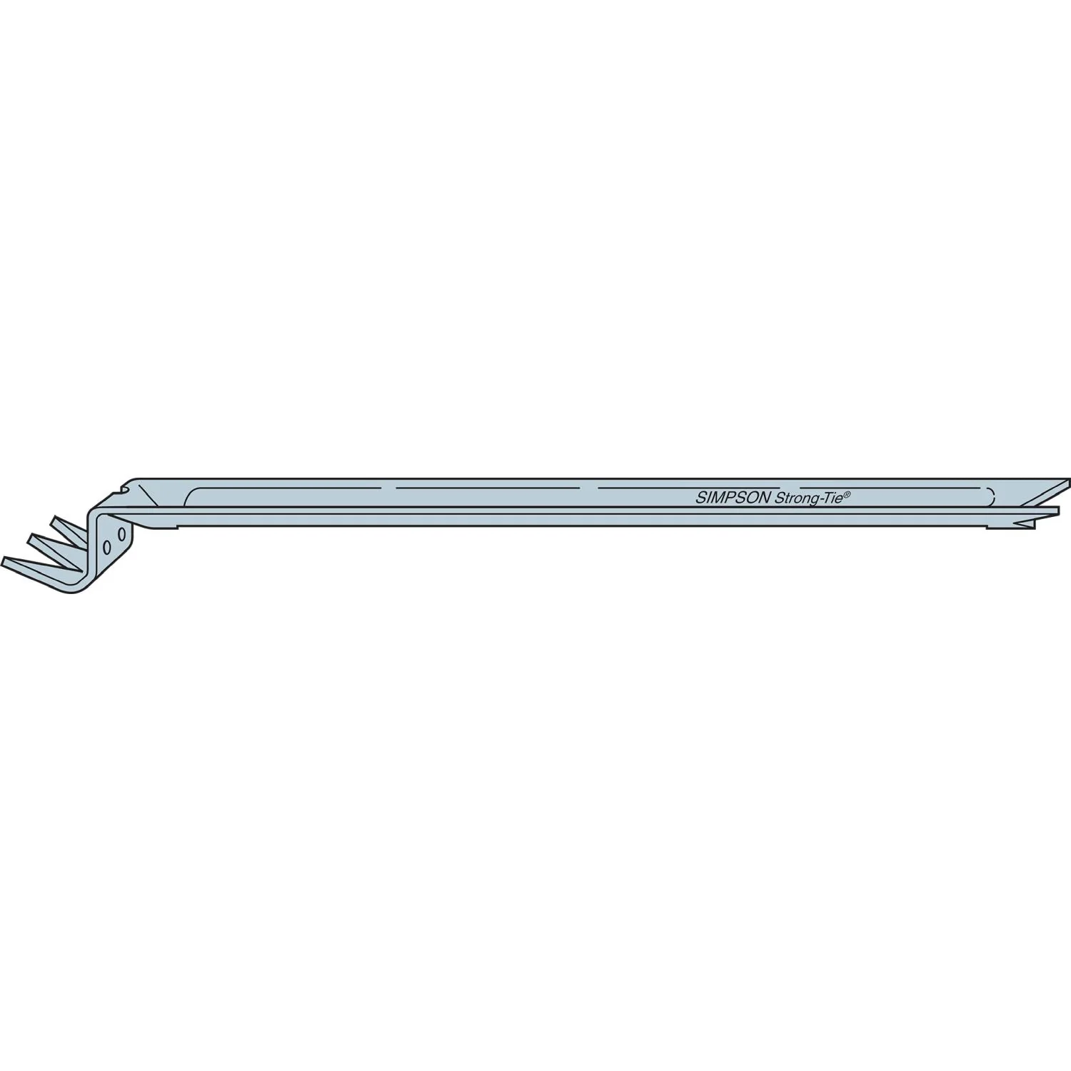 Simpson Strong-Tie NCA2X10-16 NCA 20-Gauge Galvanized Nailless Bridging for 2x10 and 2x16 - Image 2