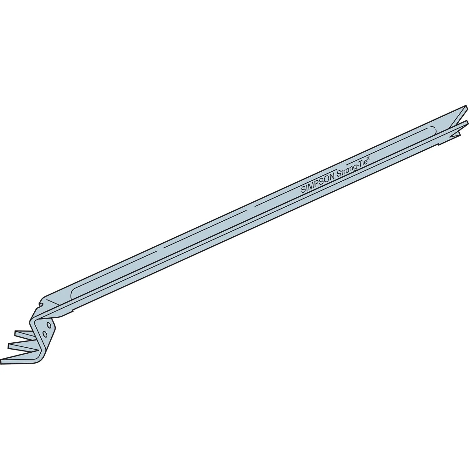 Simpson Strong-Tie NCA2X8-16 NCA 20-Gauge Galvanized Nailless Bridging for 2x8 and 2x14 - Image 2
