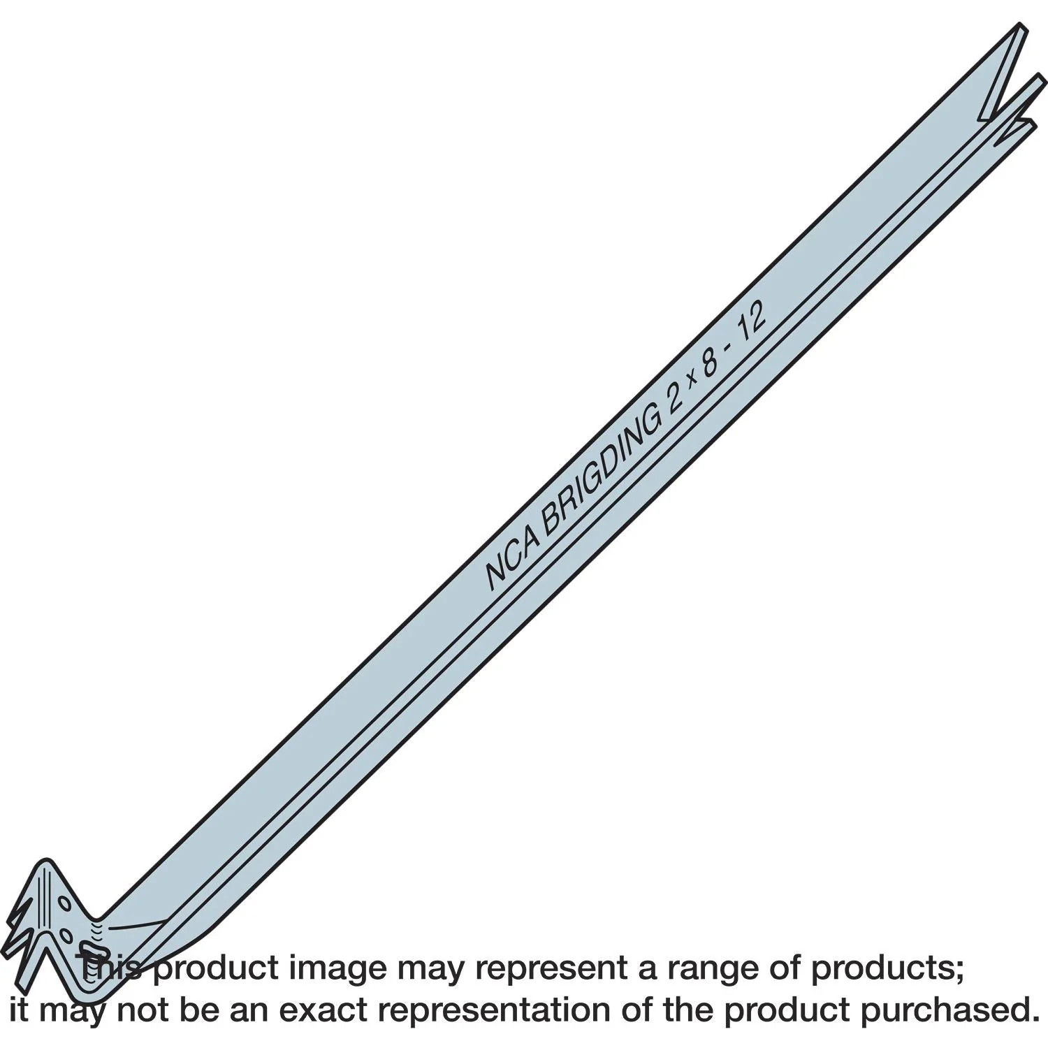 Simpson Strong-Tie NCA2X8-16 NCA 20-Gauge Galvanized Nailless Bridging for 2x8 and 2x14 - Image 3
