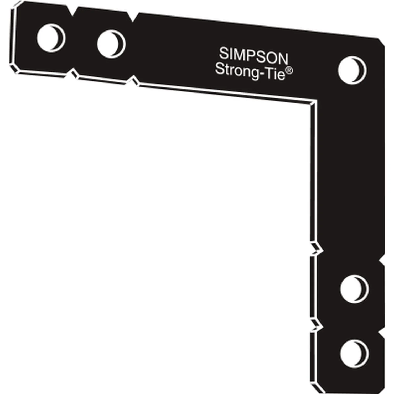 Simpson Strong-Tie OHL OHL 12-in. x 12-in. Black Powder-Coated Ornamental Heavy L Angle - Image 2