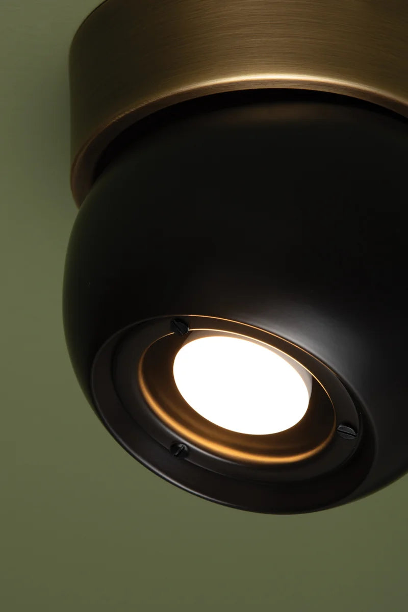HUDSON VALLEY LIGHTING | ODIN FLUSHMOUNT - PATINA BRASS WITH SOFT BLACK | $222.00 - Image 3