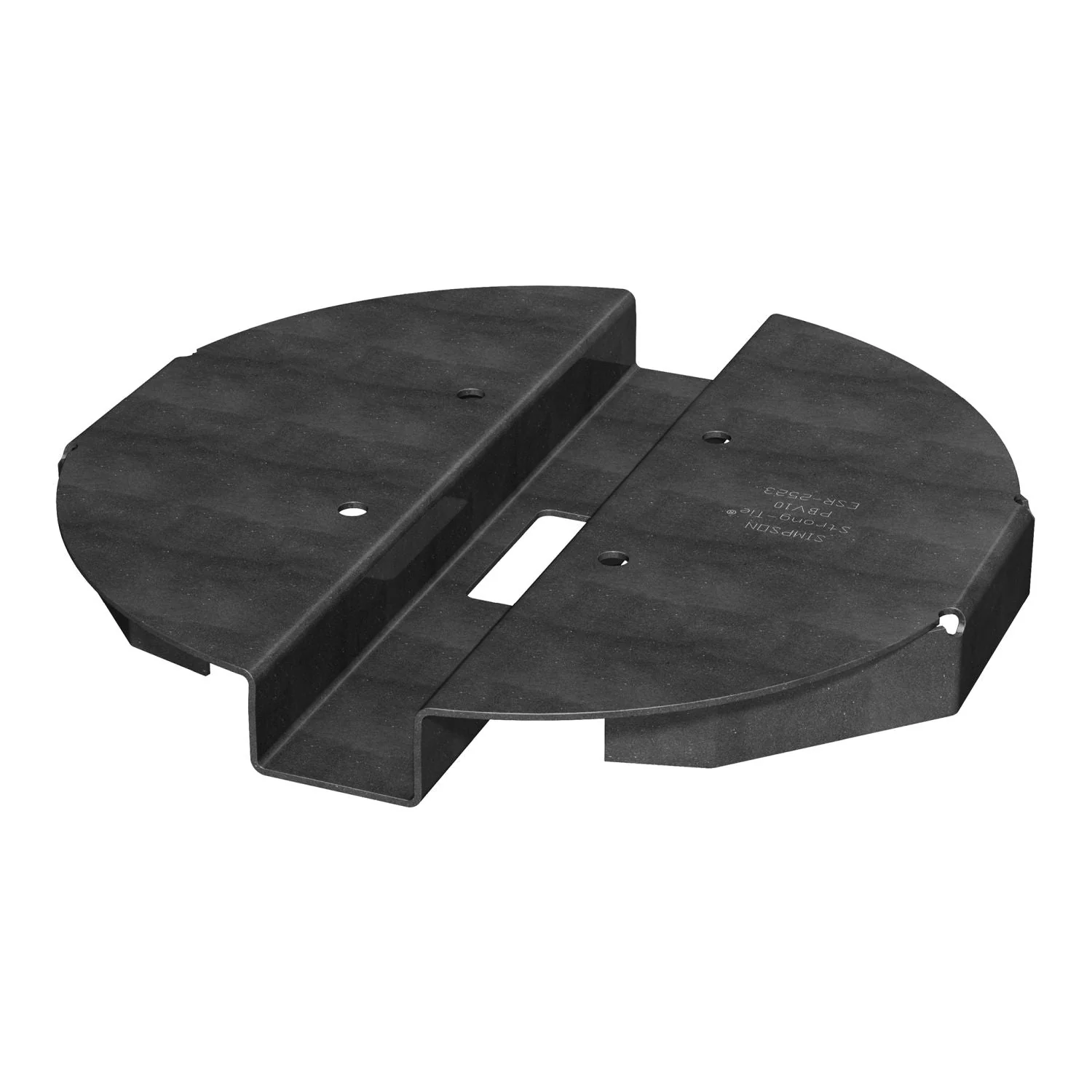 Simpson Strong-Tie PBV10PC PBV 10-in. Black Powder-Coated Hidden Standoff Post Base for Viga Post - Image 3