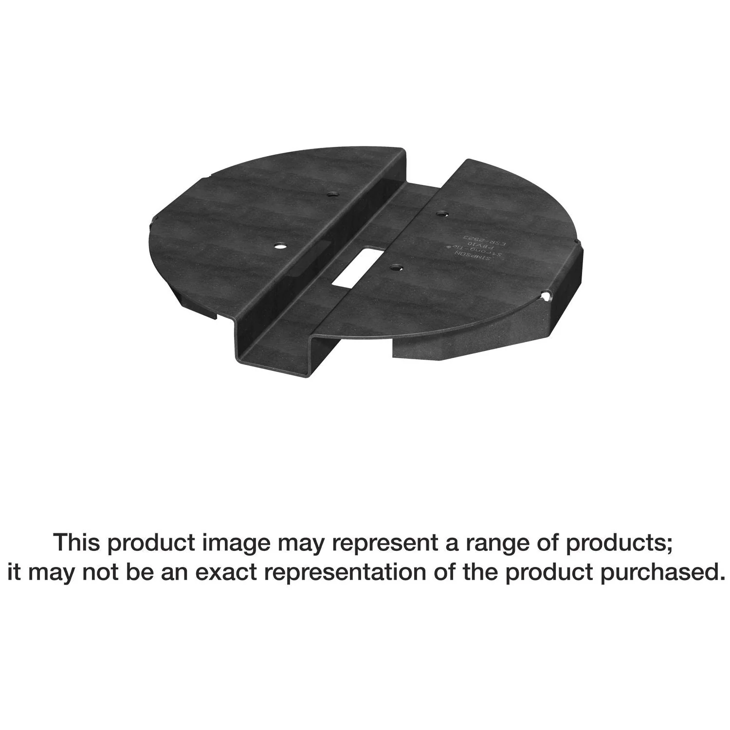Simpson Strong-Tie PBV6PC PBV 6-in. Black Powder-Coated Hidden Standoff Post Base for Viga Post - Image 1