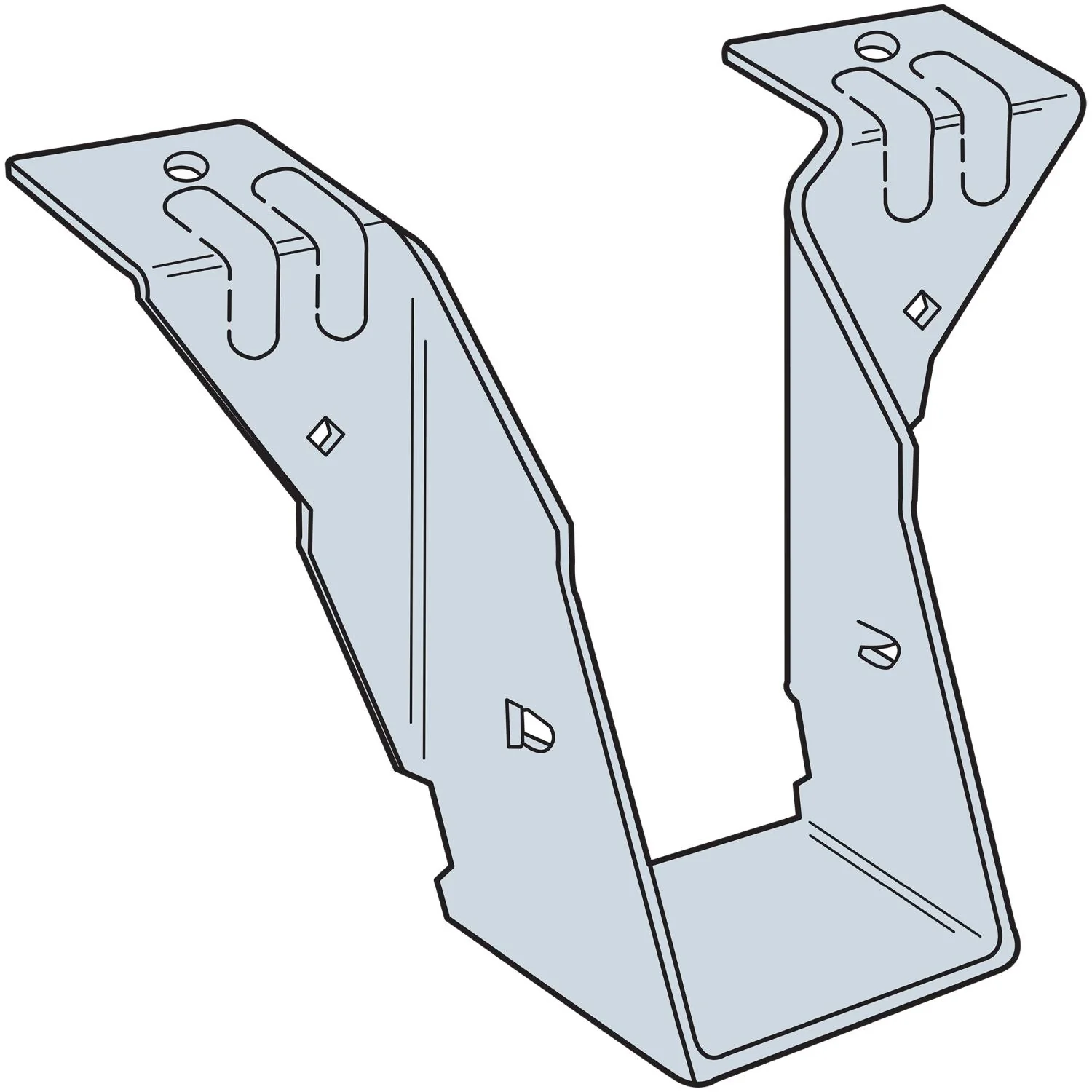 Simpson Strong-Tie PF24 PF 18-Gauge Galvanized Post Frame Hanger for 2x4 - Image 3