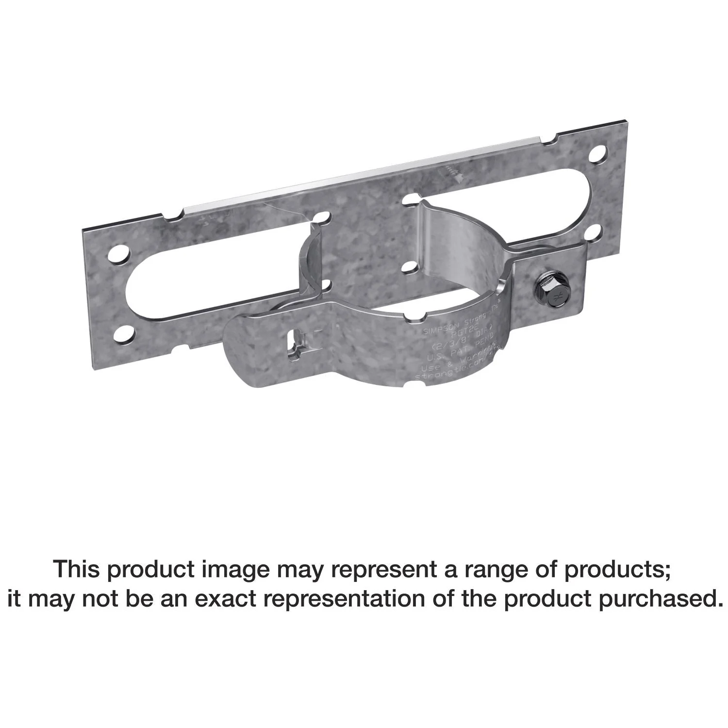 Simpson Strong-Tie PGT2E-R50 PGT2E 12-Gauge Pipe Grip Tie for 2-in. Pipe, 50-Pack - Image 3