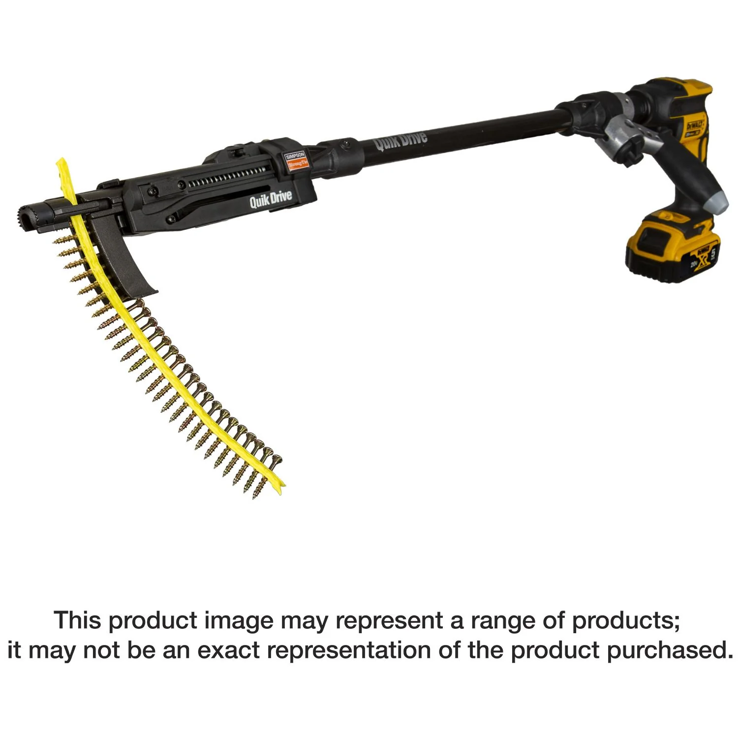 Simpson Strong-Tie Quik Drive Cordless PRO200S Multi-Purpose System w/ DeWalt 2500-RPM Screwdriver Motor (PRO200SG2C2K) - Image 1