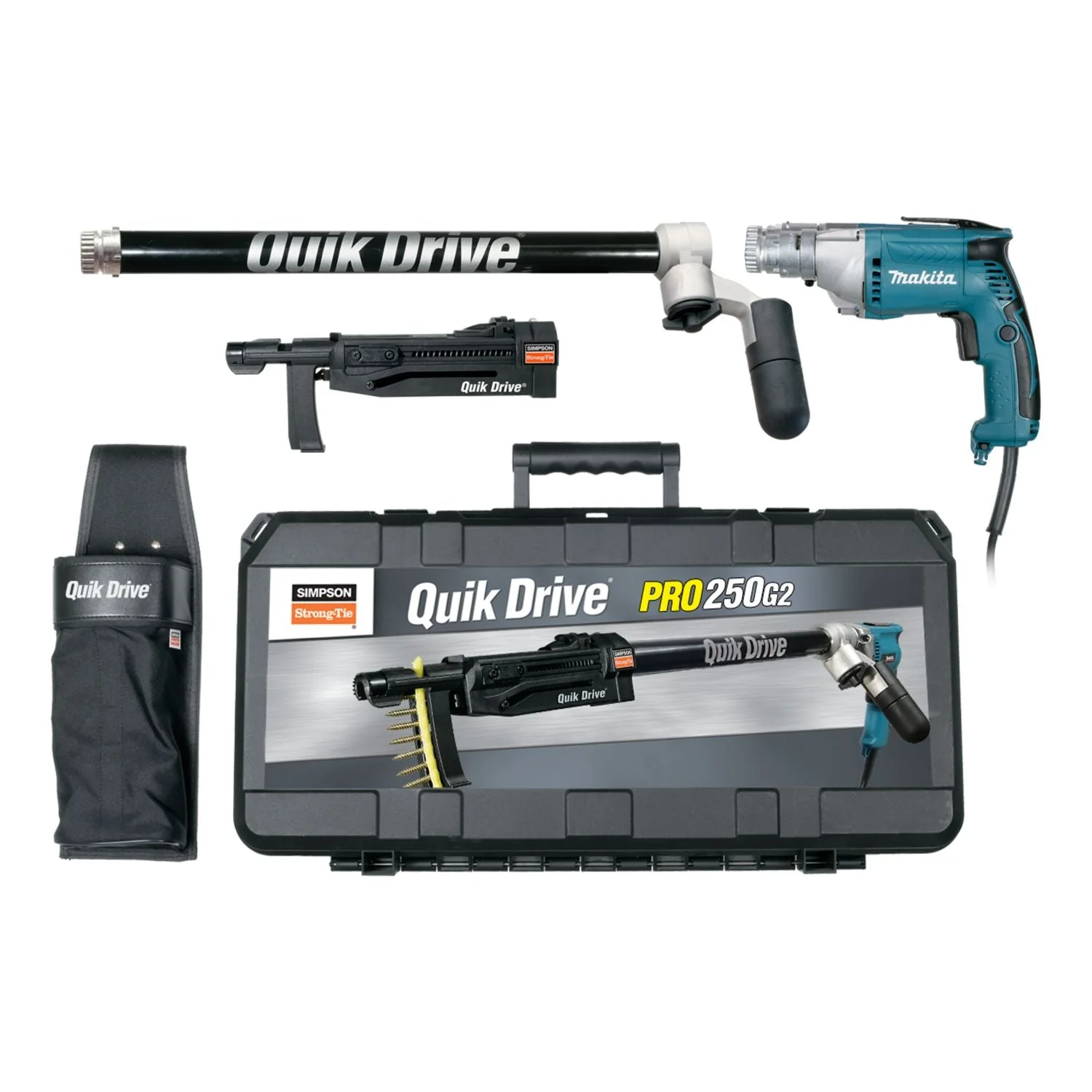 Simpson Strong-Tie PRO250G2M25K Quik Drive PRO250 Subfloor System w/ Makita 2500 RPM Screwdriver Motor - Image 2