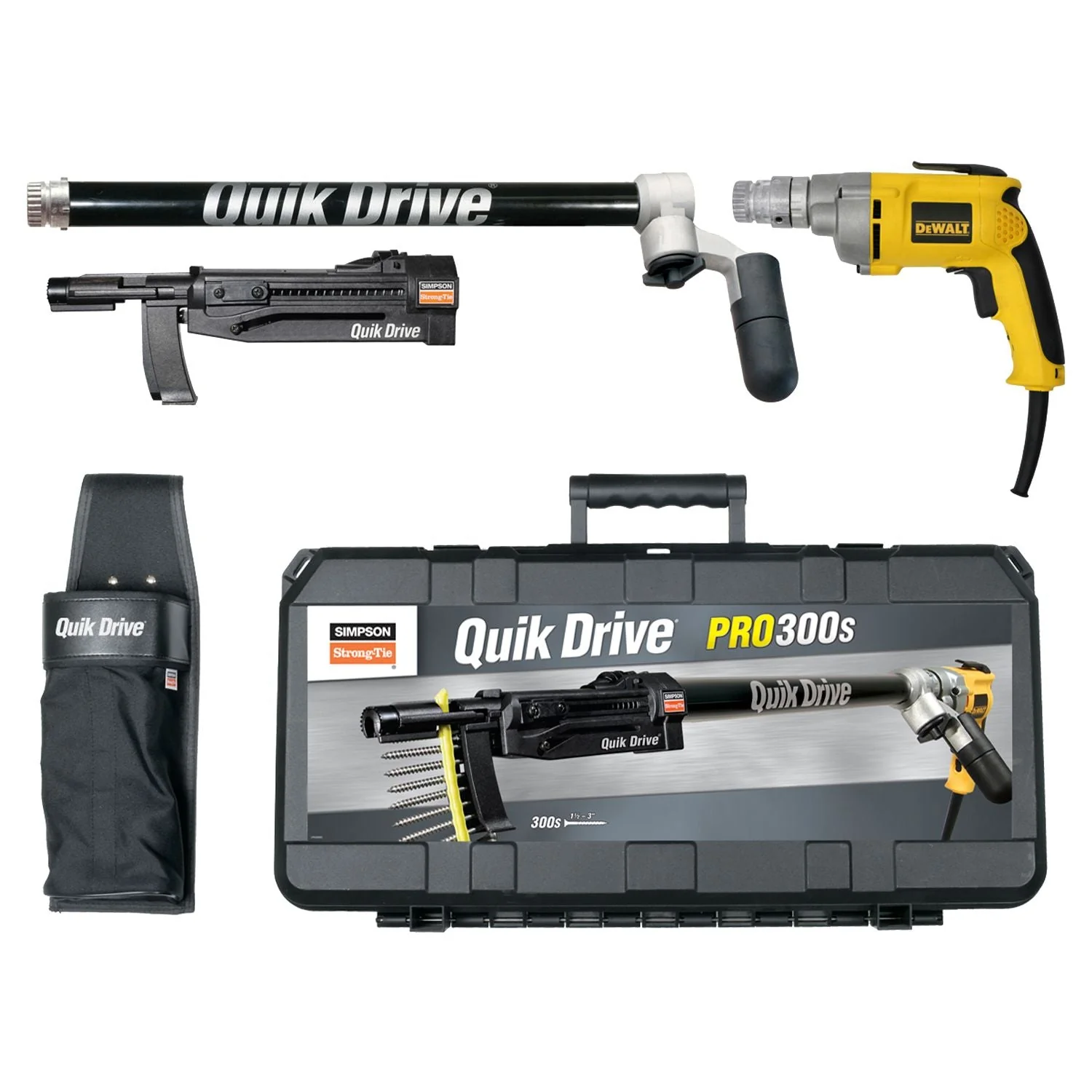 Simpson Strong-Tie Quik Drive PRO300SG2 Decking System w/ DeWalt 2500 RPM Screwdriver Motor (PRO300SD25K) - Image 1