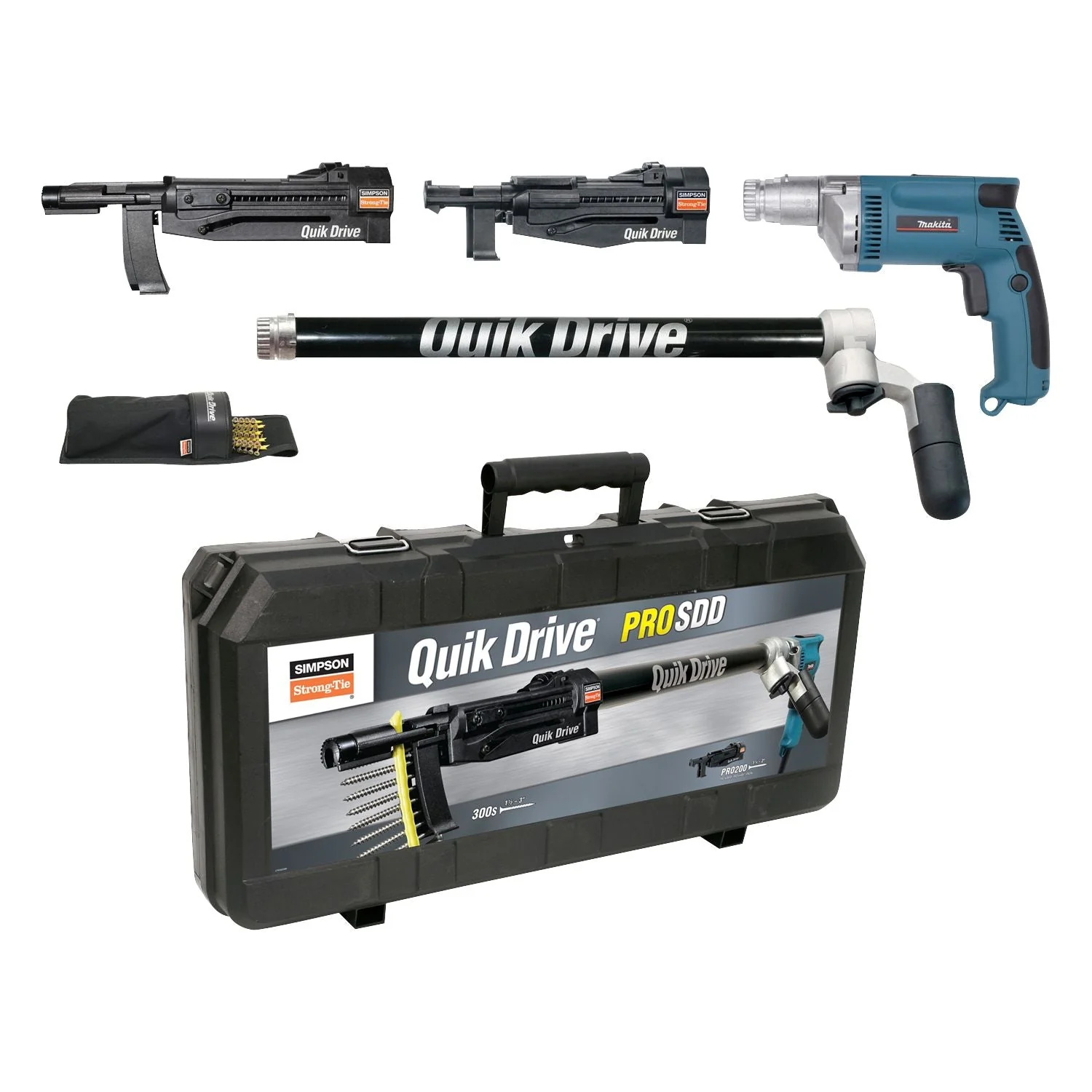 Simpson Strong-Tie PROSDDM25K Quik Drive PROSDD Multi-Purpose Combo System w/ Makita 2500 RPM Screwdriver Motor - Image 2