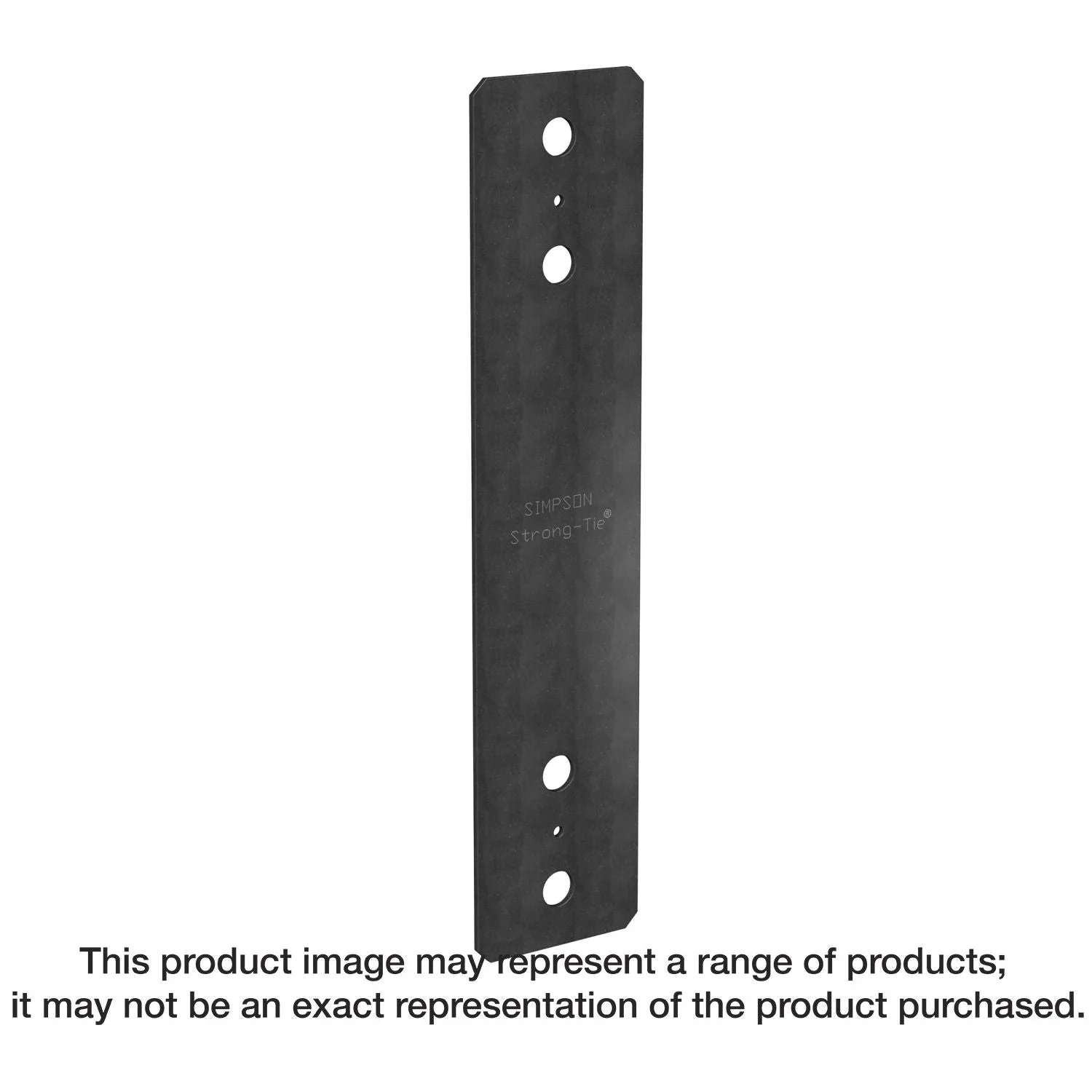 Simpson Strong-Tie PS418PC PSPC 4-in. x 18-in. Black Powder-Coated Piling Strap - Image 1