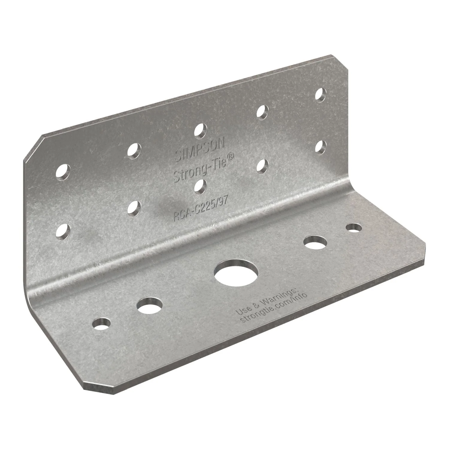 Simpson Strong-Tie 2-in. x 2-in. x 5-in. 12-Gauge Rigid Connector Angle for Concrete, 55-Pack (RCA-C225/97-R55) - Image 2