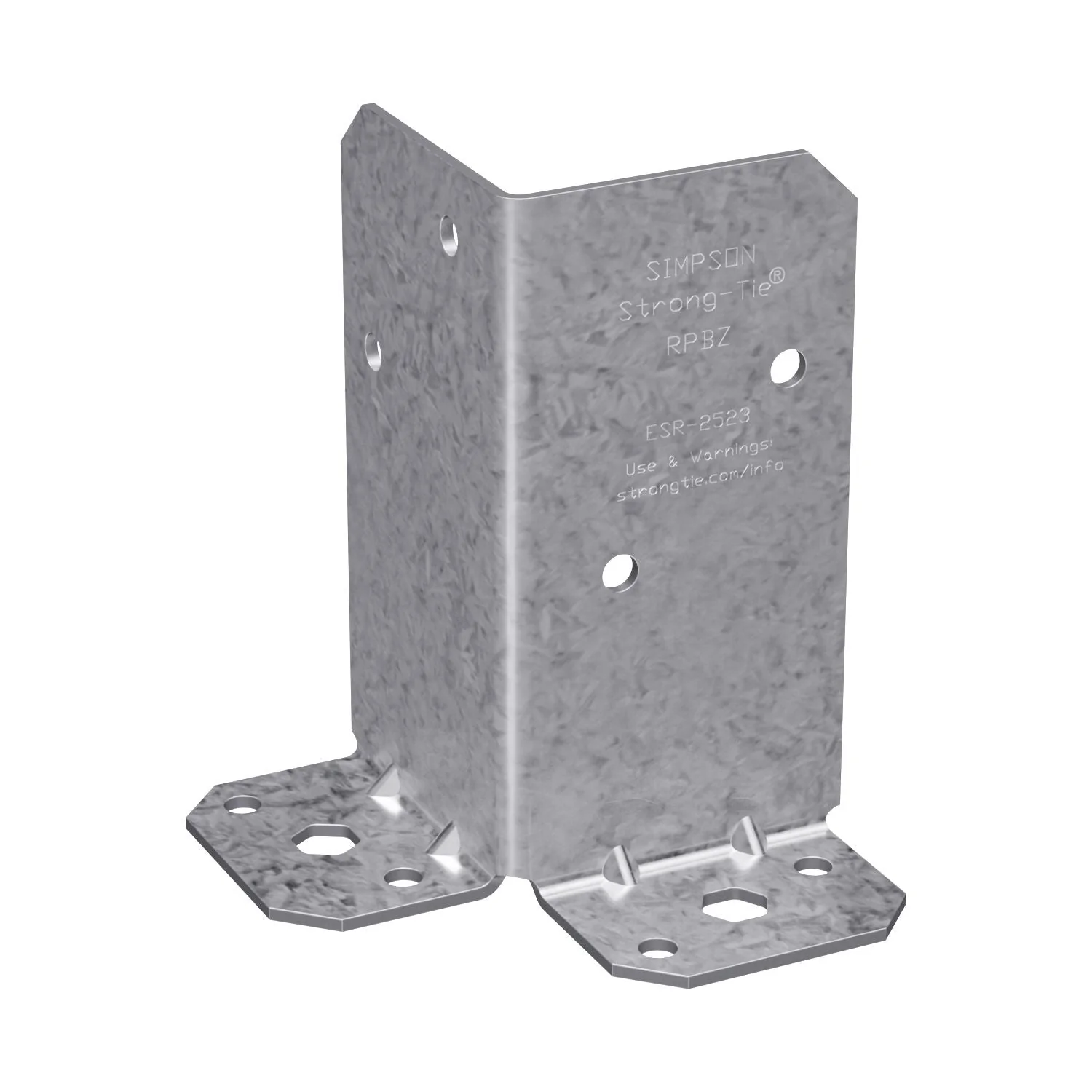 Simpson Strong-Tie RPBZ RPBZ ZMAX Galvanized Retrofit Post Base for Double 2x4 - Image 3