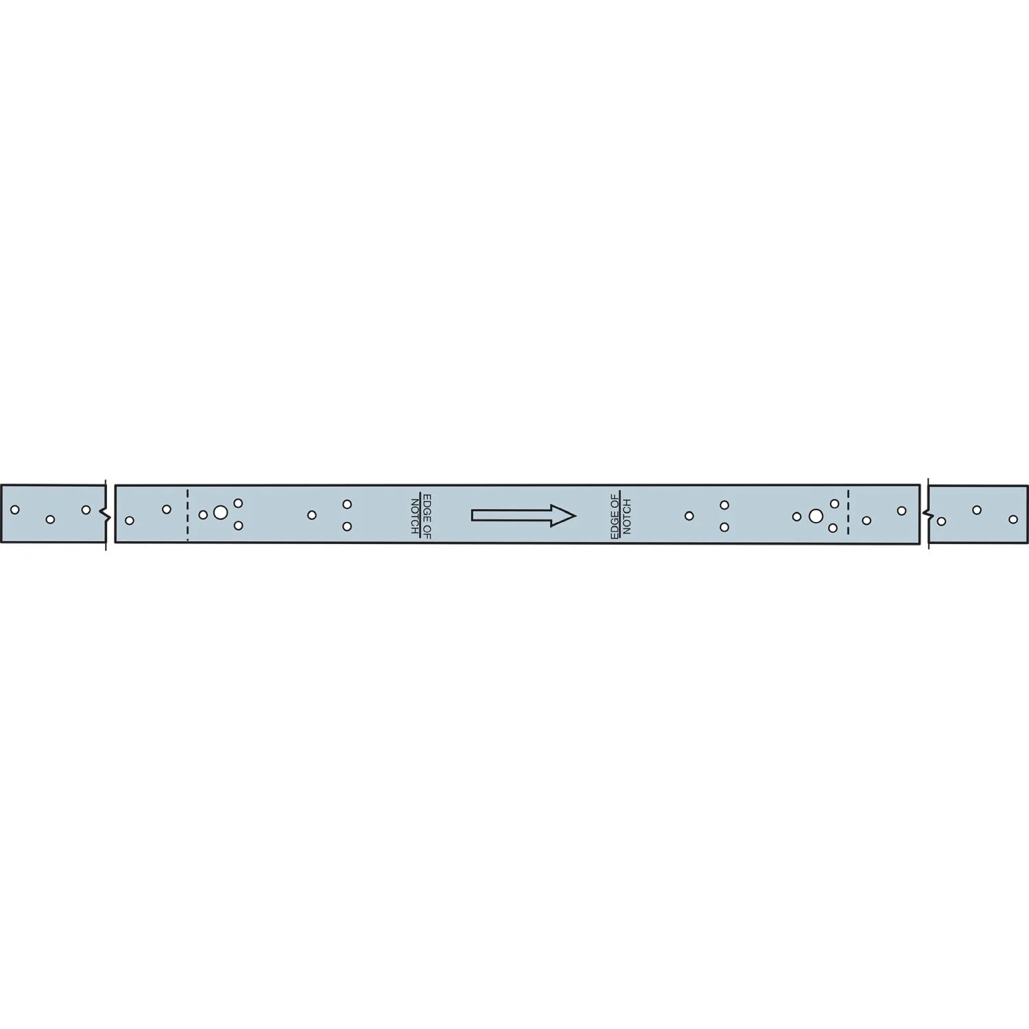Simpson Strong-Tie RPS28 RPS 28-5/16-in. 16-Gauge Galvanized Retrofit Strap Tie - Image 2