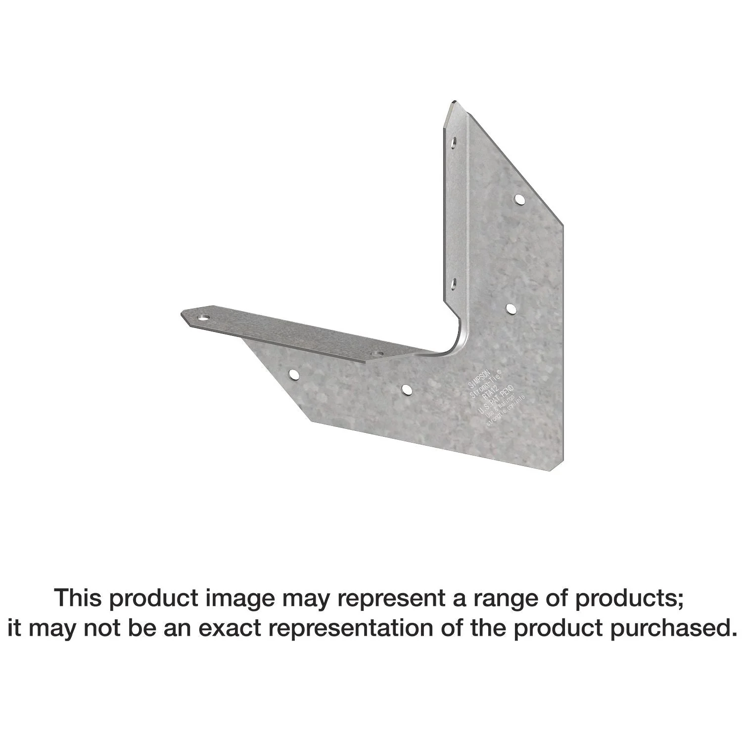 Simpson Strong-Tie RTA12Z RTA 18-Gauge ZMAX Galvanized Rigid Tie Angle for 1x2 Joist/Post - Image 1