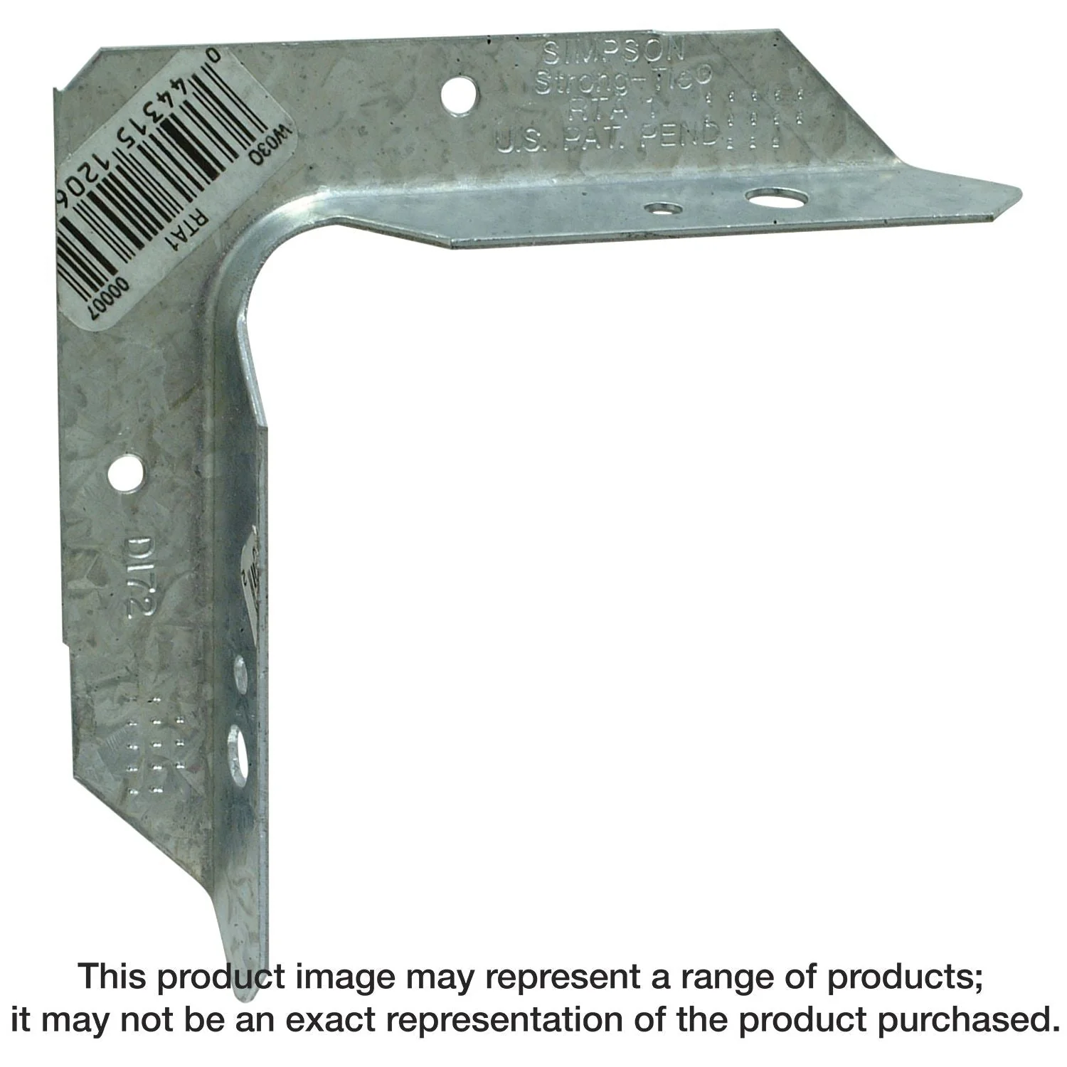 Simpson Strong-Tie RTA1 RTA 18-Gauge Rigid Tie Angle for 1x1 Joist/Post - Image 1