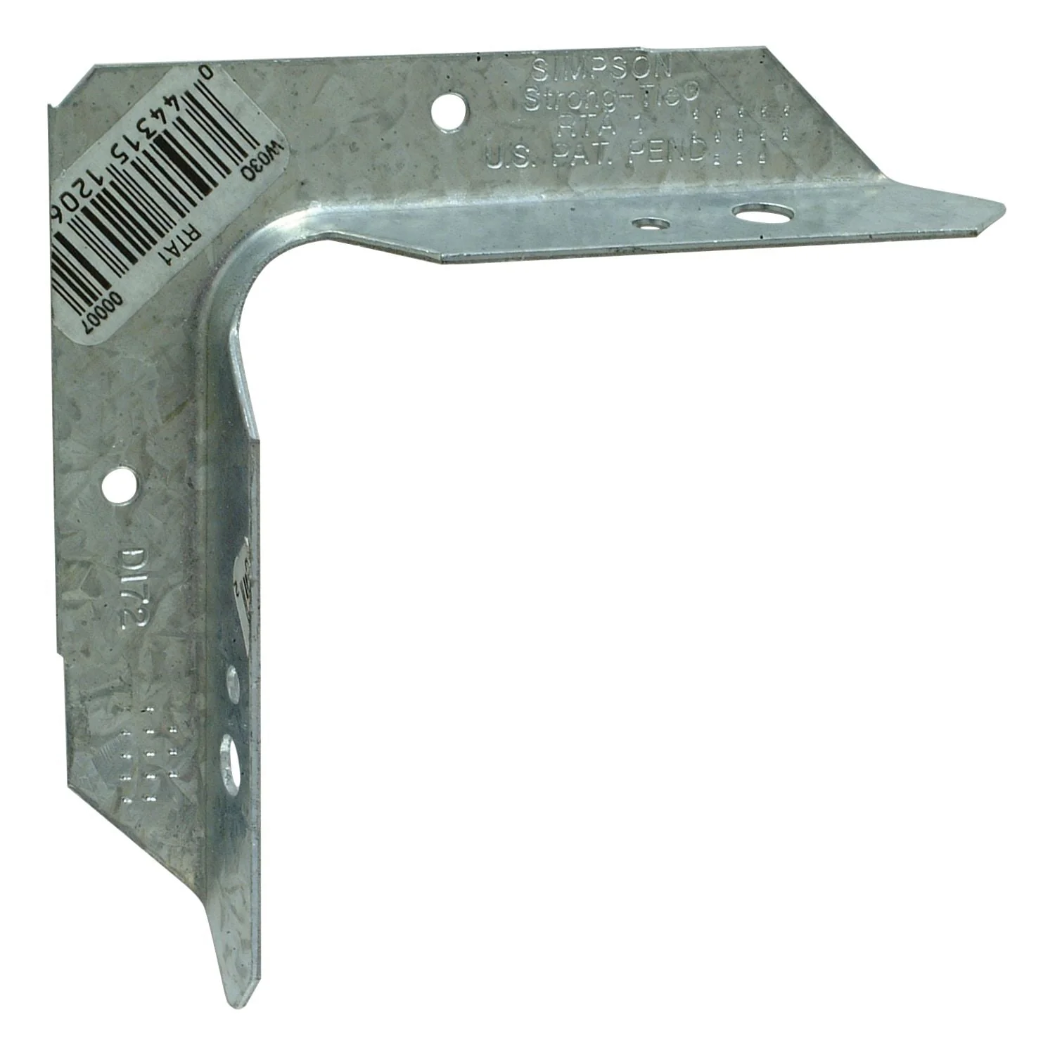 Simpson Strong-Tie RTA1 RTA 18-Gauge Rigid Tie Angle for 1x1 Joist/Post - Image 3