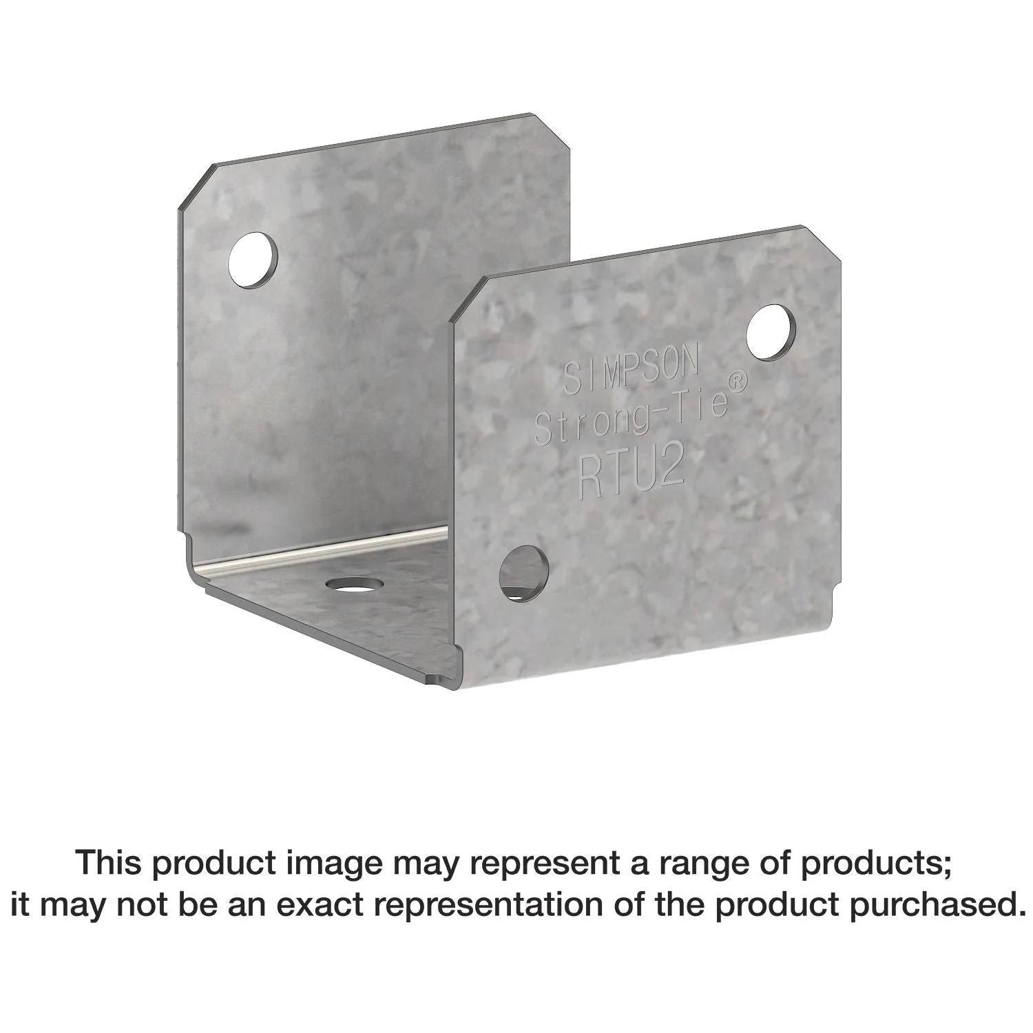 Simpson Strong-Tie RTU2 RTU 20-Gauge Galvanized Rigid Tie Connector for 2x Joist, 2x Post - Image 1