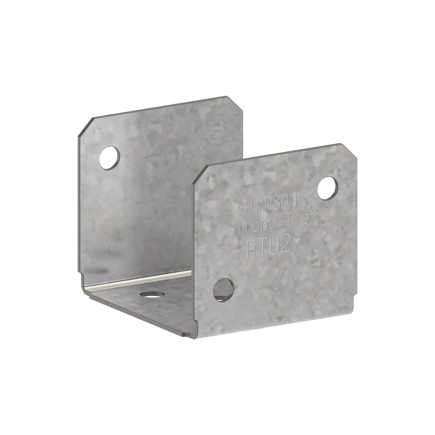 Simpson Strong-Tie RTU2 RTU 20-Gauge Galvanized Rigid Tie Connector for 2x Joist, 2x Post - Image 2