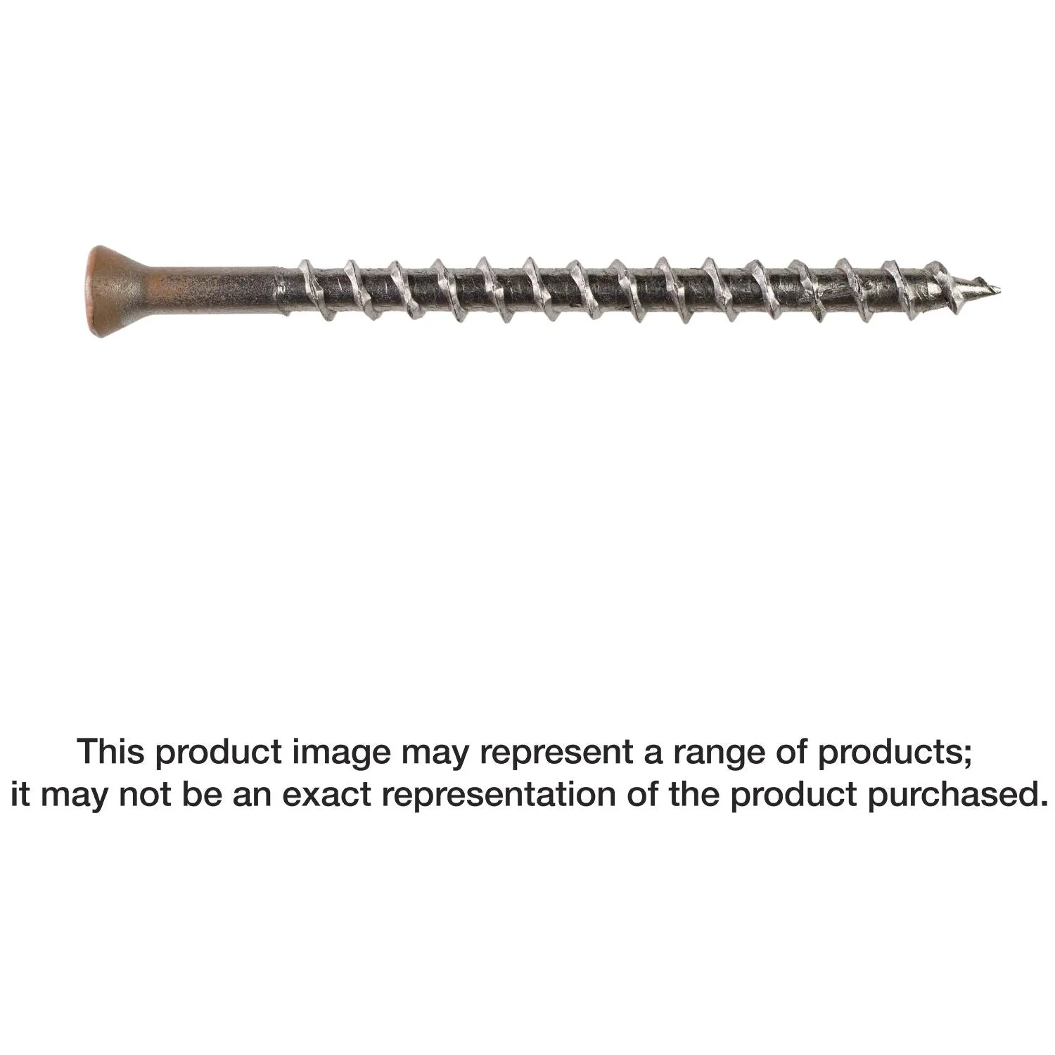 Simpson Strong-Tie S08250WJI Deck-Drive DWP WOOD SS Screw,  #8 x 2-1/2-in. T20, Trim Head, Type 305, Tan 03, 350-Pack - Image 1