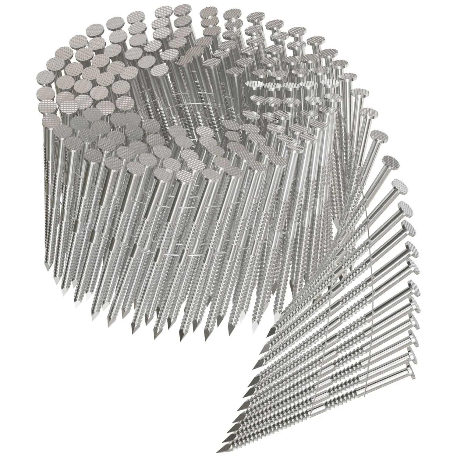 Simpson Strong-Tie S10A300PNJ 15° Wire Coil, Full Round Head, Ring-Shank Decking/Framing Nail,  3-in. x .131-in. Type 304, 1800-Pack - Image 3
