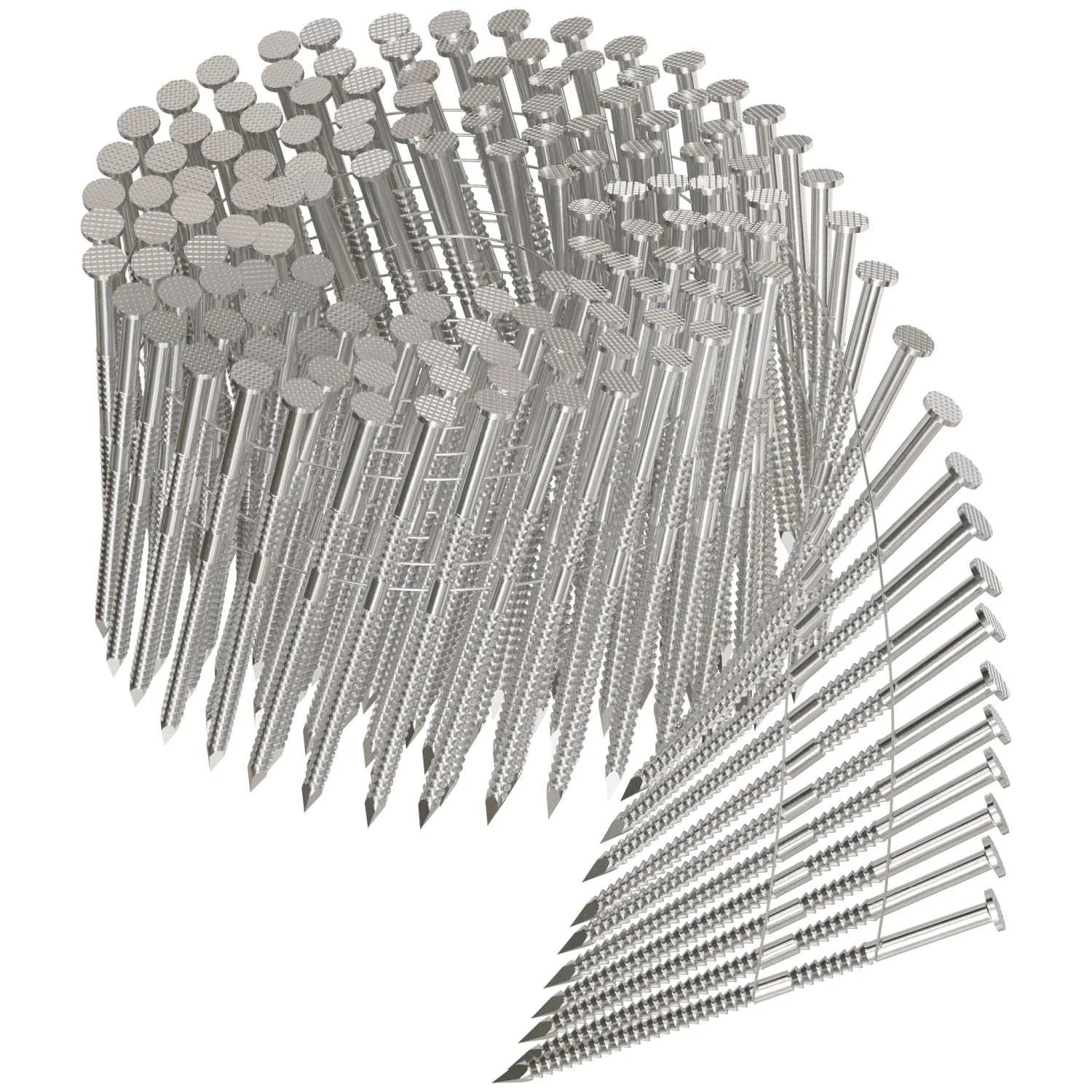 Simpson Strong-Tie S10A325PNJ 15° Wire Coil, Full Round Head, Ring-Shank Decking/Framing Nail,  3-1/4-in. x .131-in. Type 304, 1800-Pack - Image 3